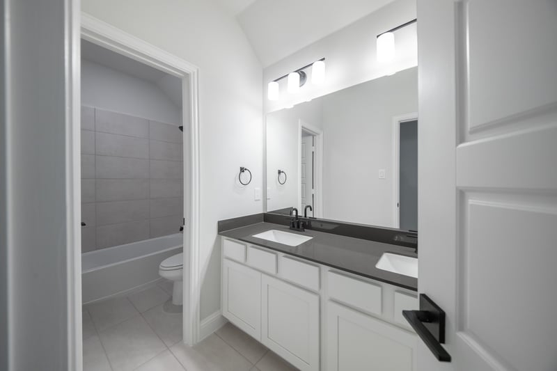 guest bathroom with soaking tub