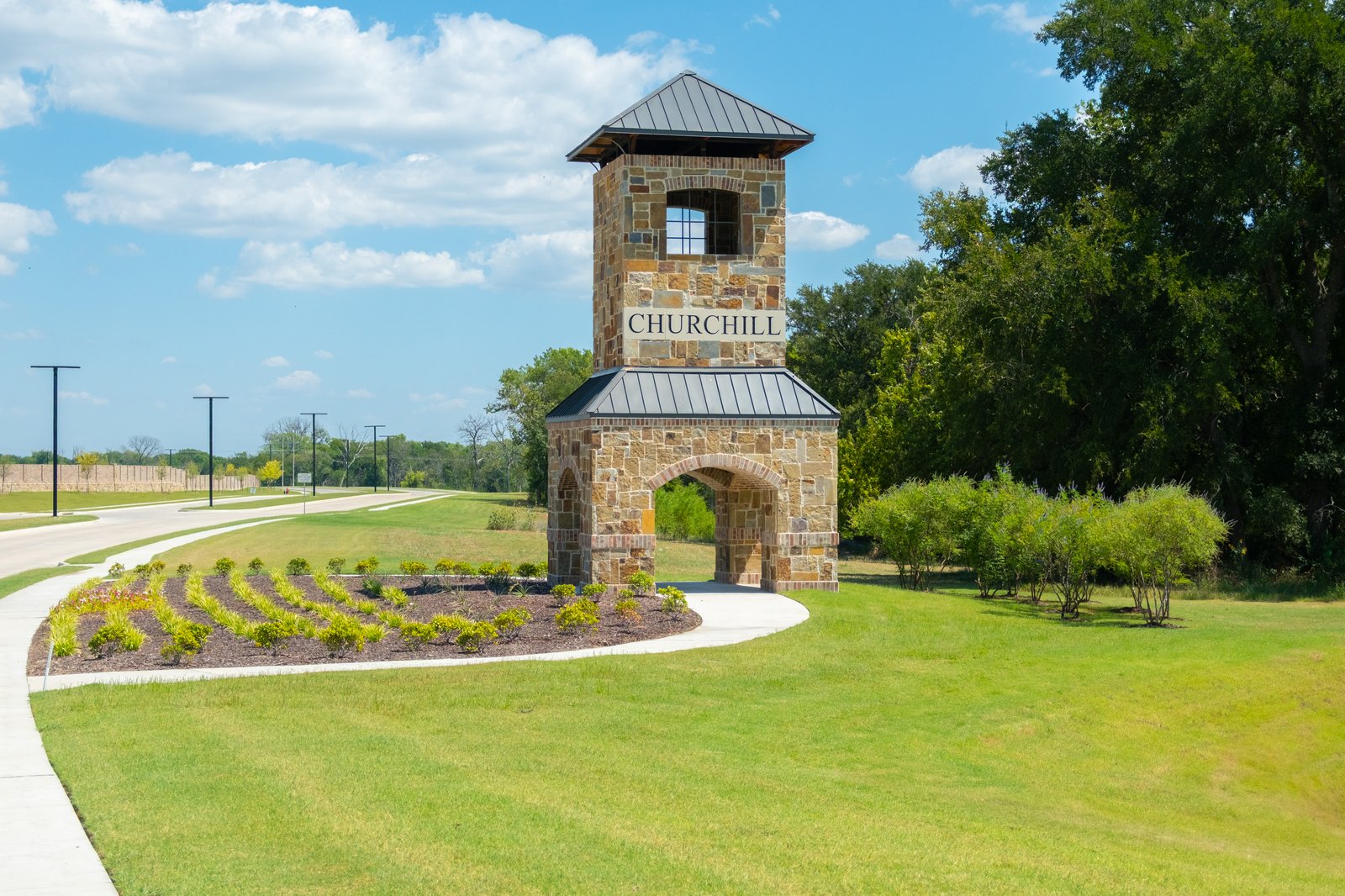 stone entryway monument