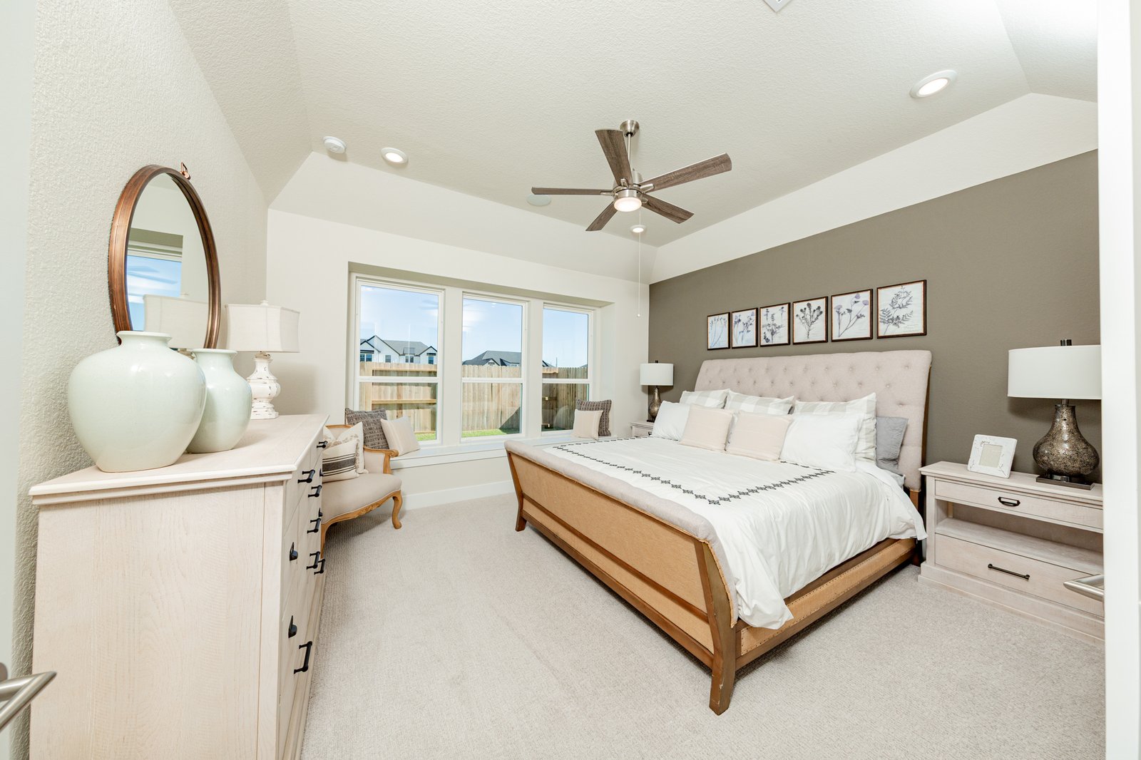 primary bedroom with carpet