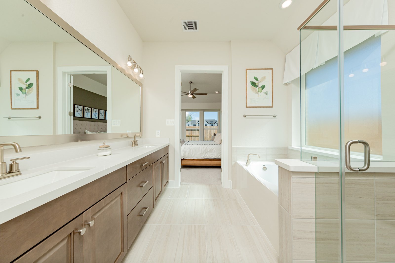 primary bathroom with double sinks