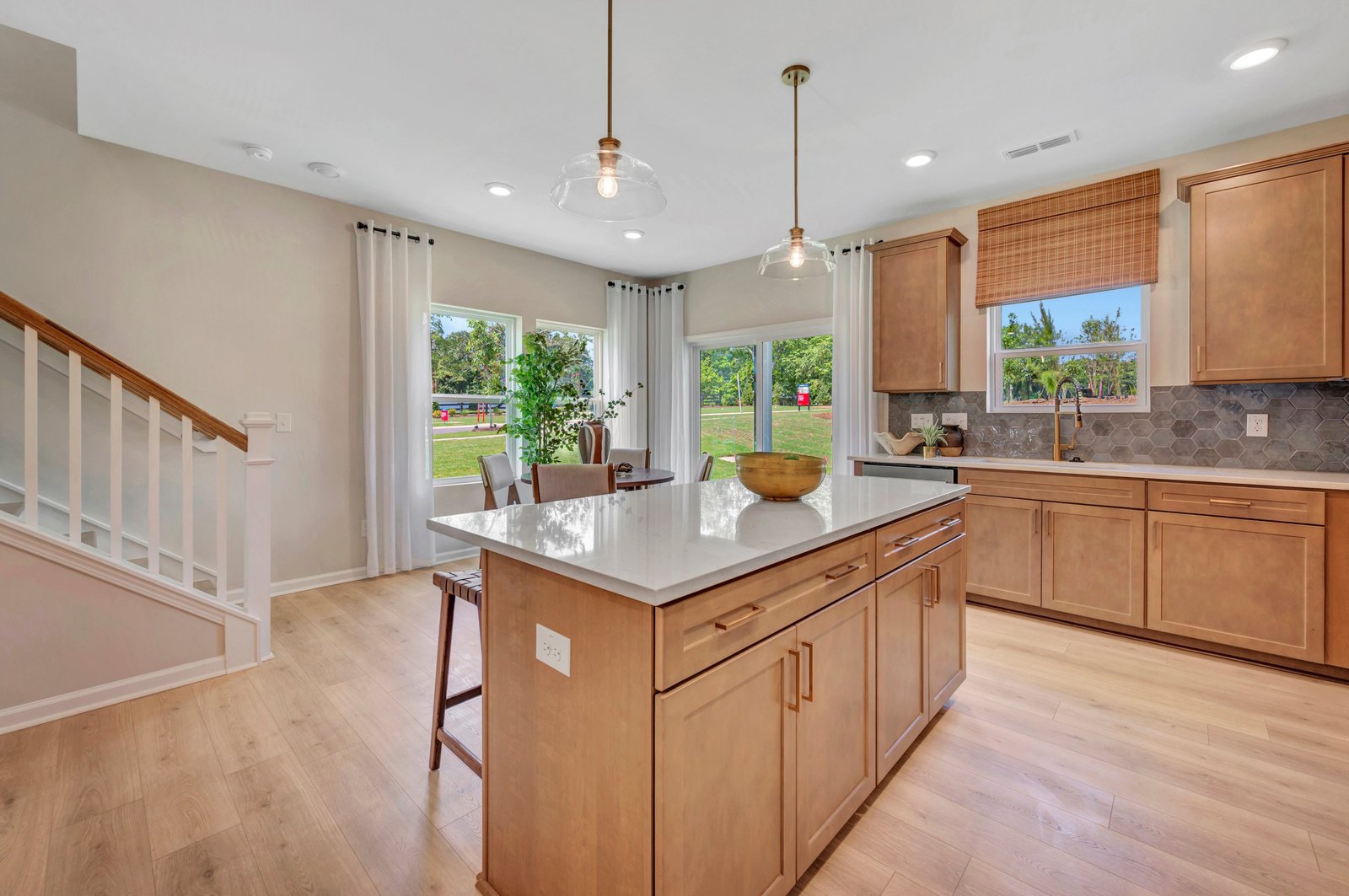 kitchen with an island