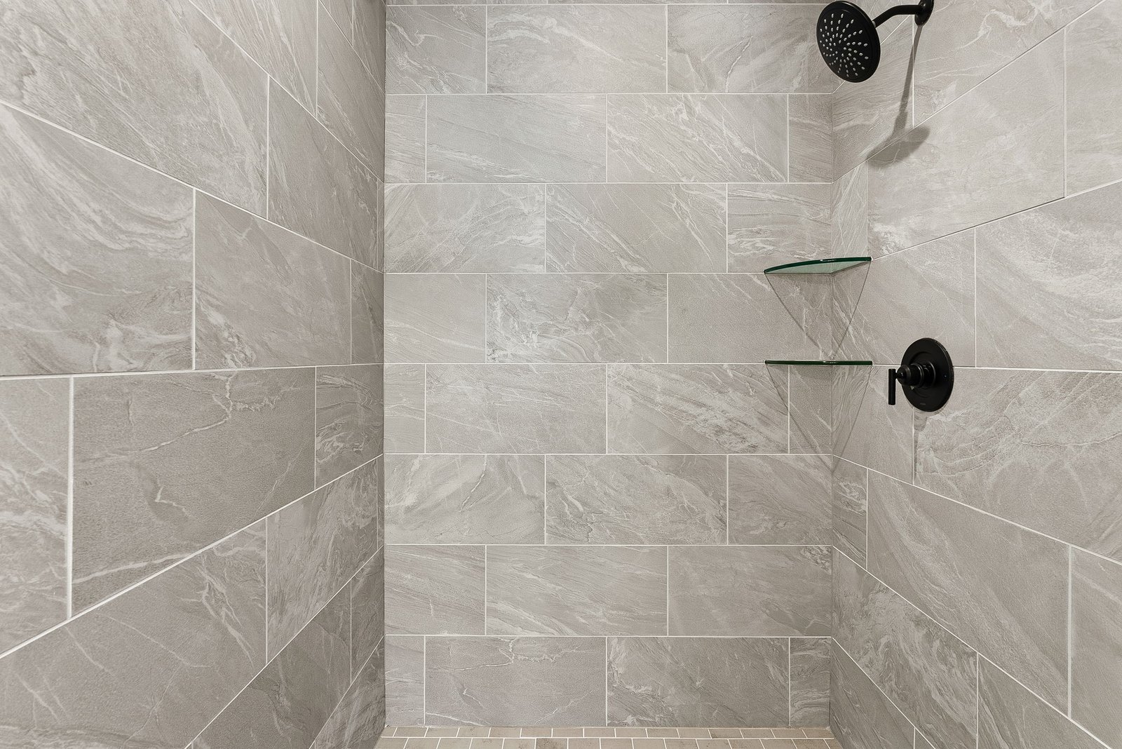 large shower in the primary bath