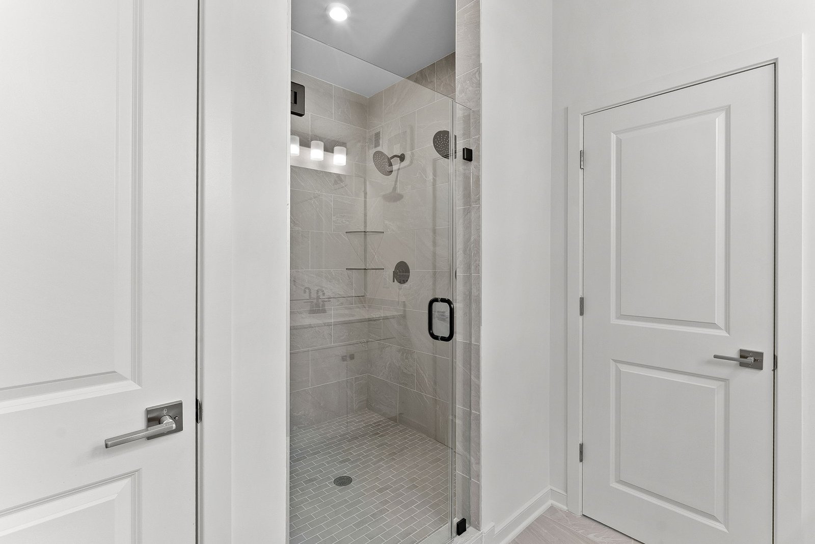 walk-in shower in the primary bath