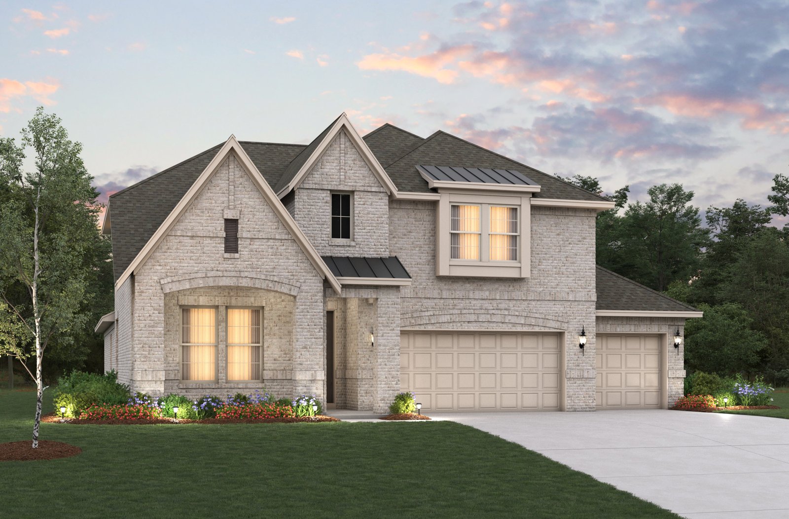 exterior of home with 3-car garage