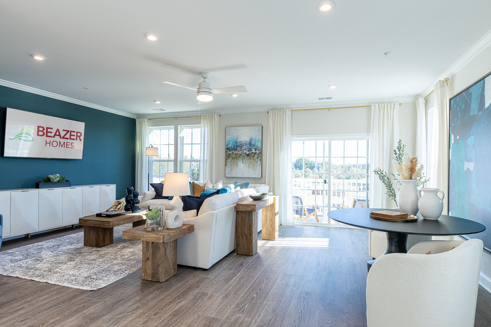 great room with seating and a coffee table