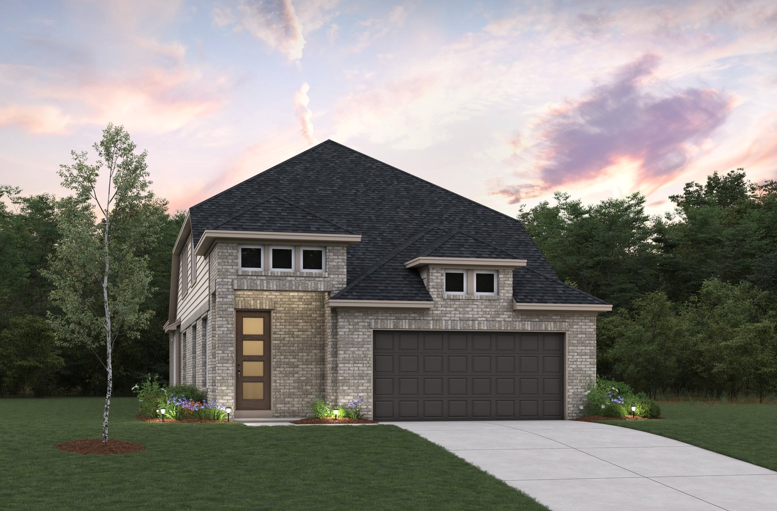 brick front home