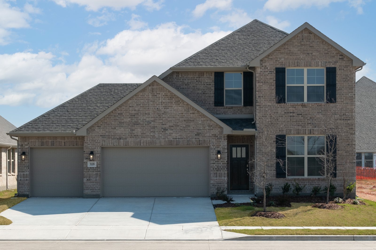 exterior of home with brown brick