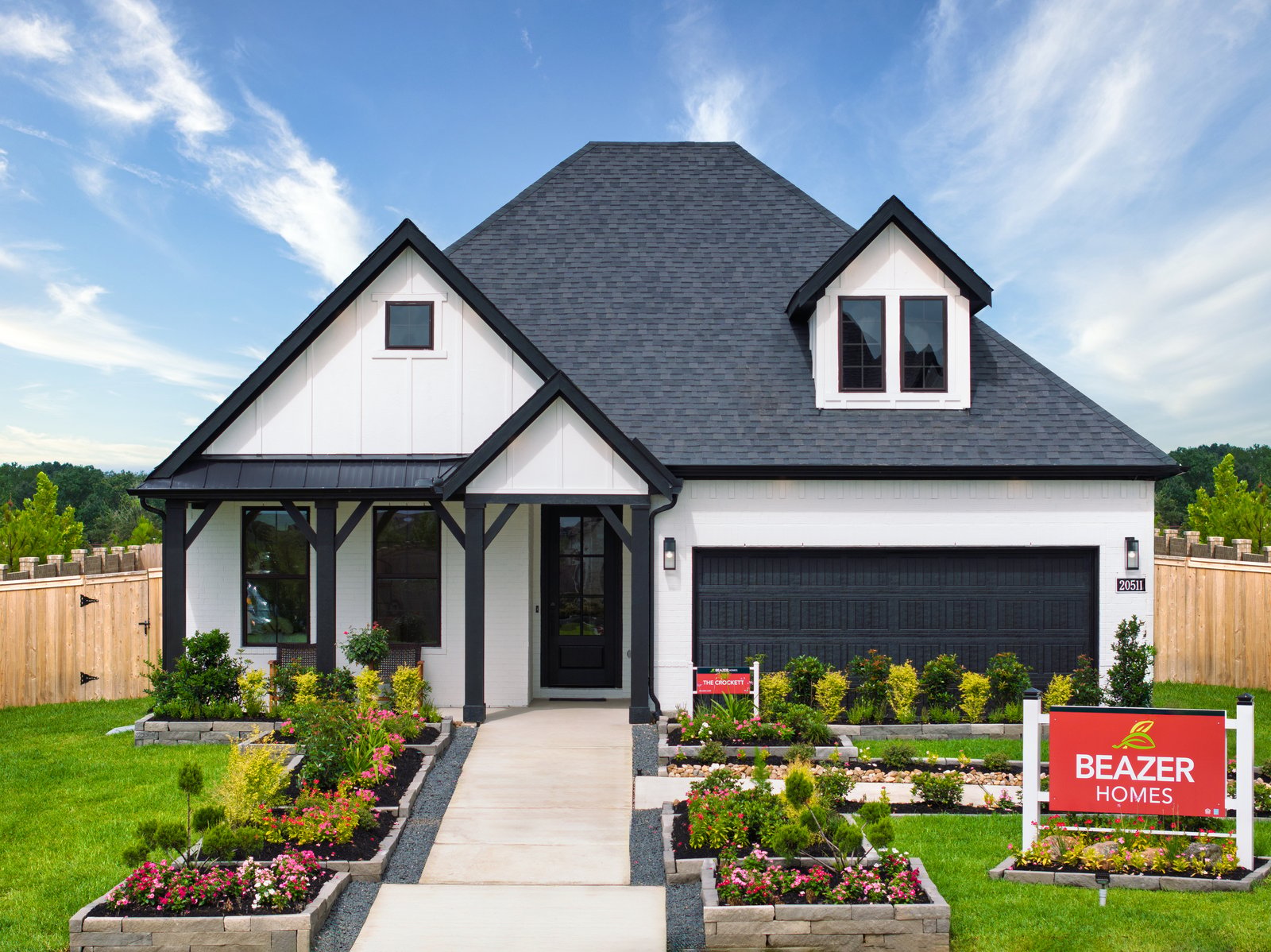 exterior of home with white brick and stucco