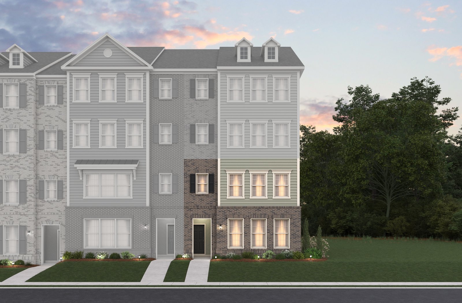 lower-level 2-story condo exterior