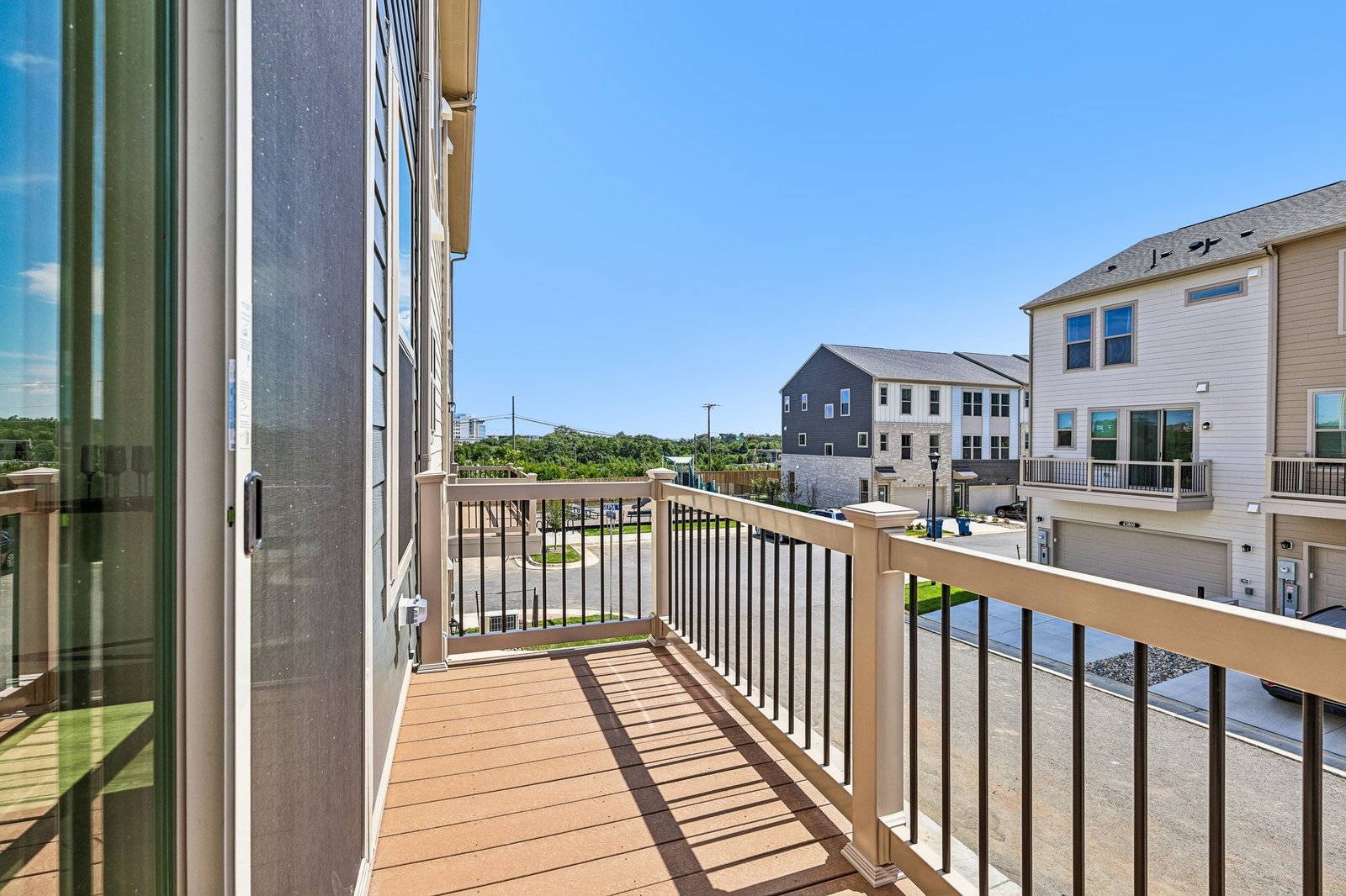 deck with a view of the community