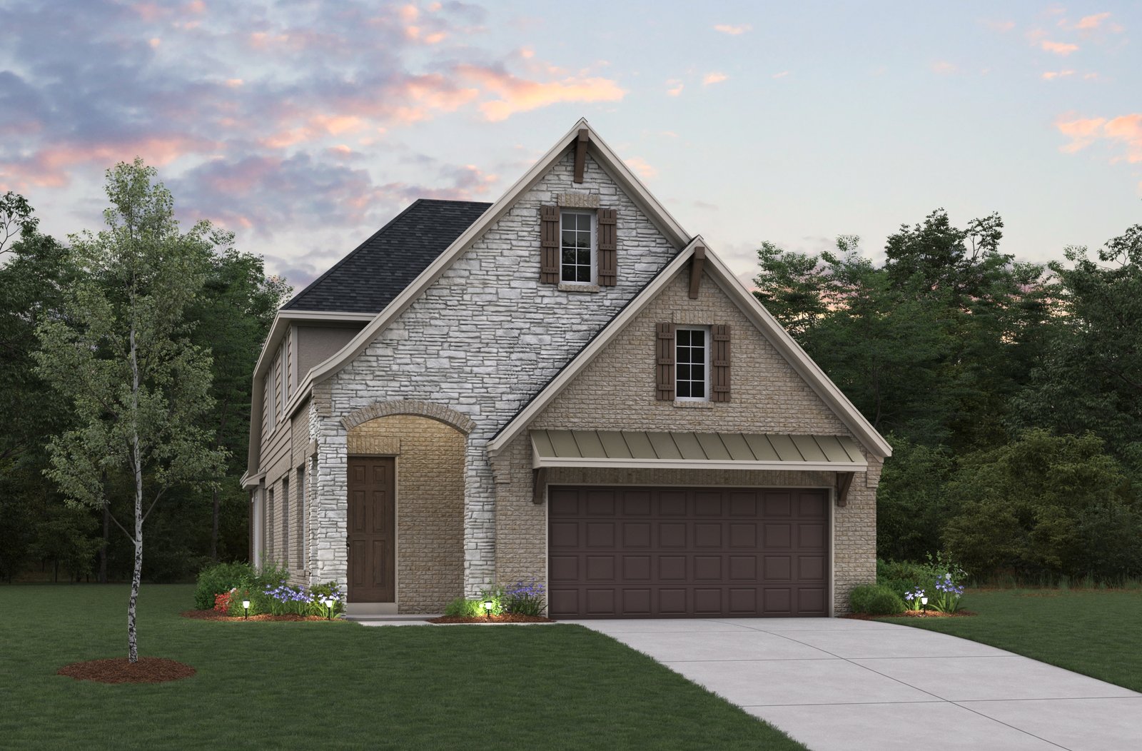 brick front home