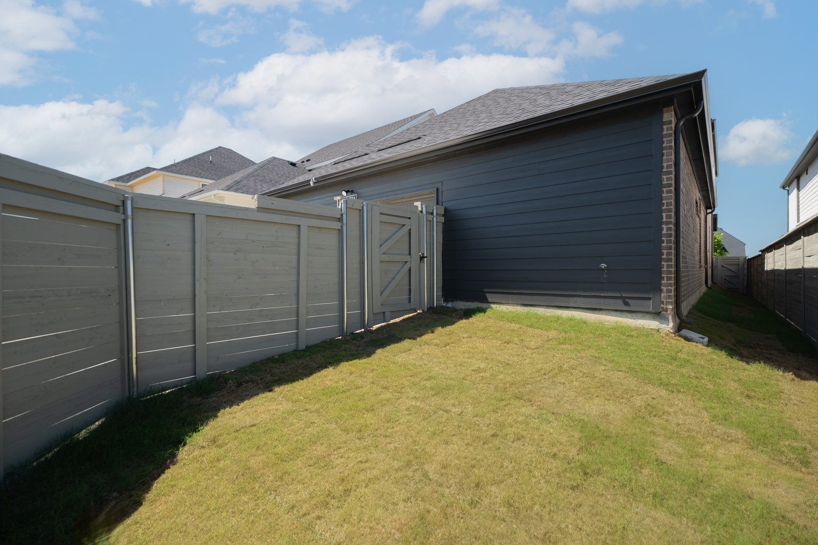 backyard with grass