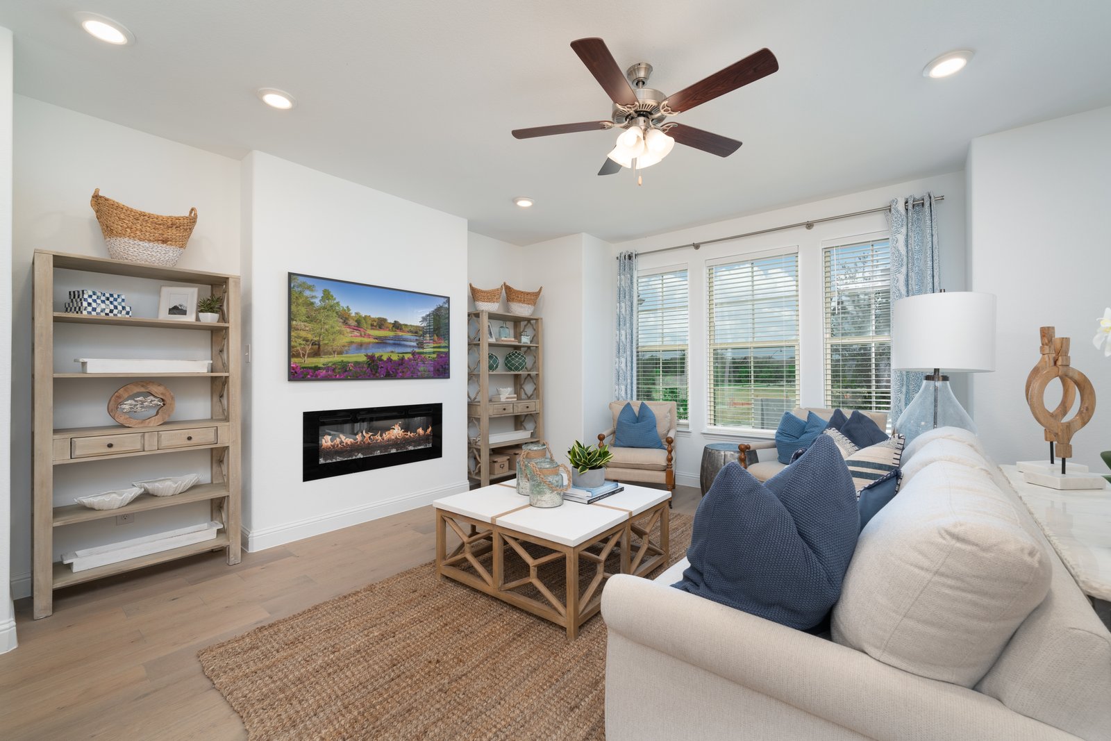 video of a townhome community near a lake