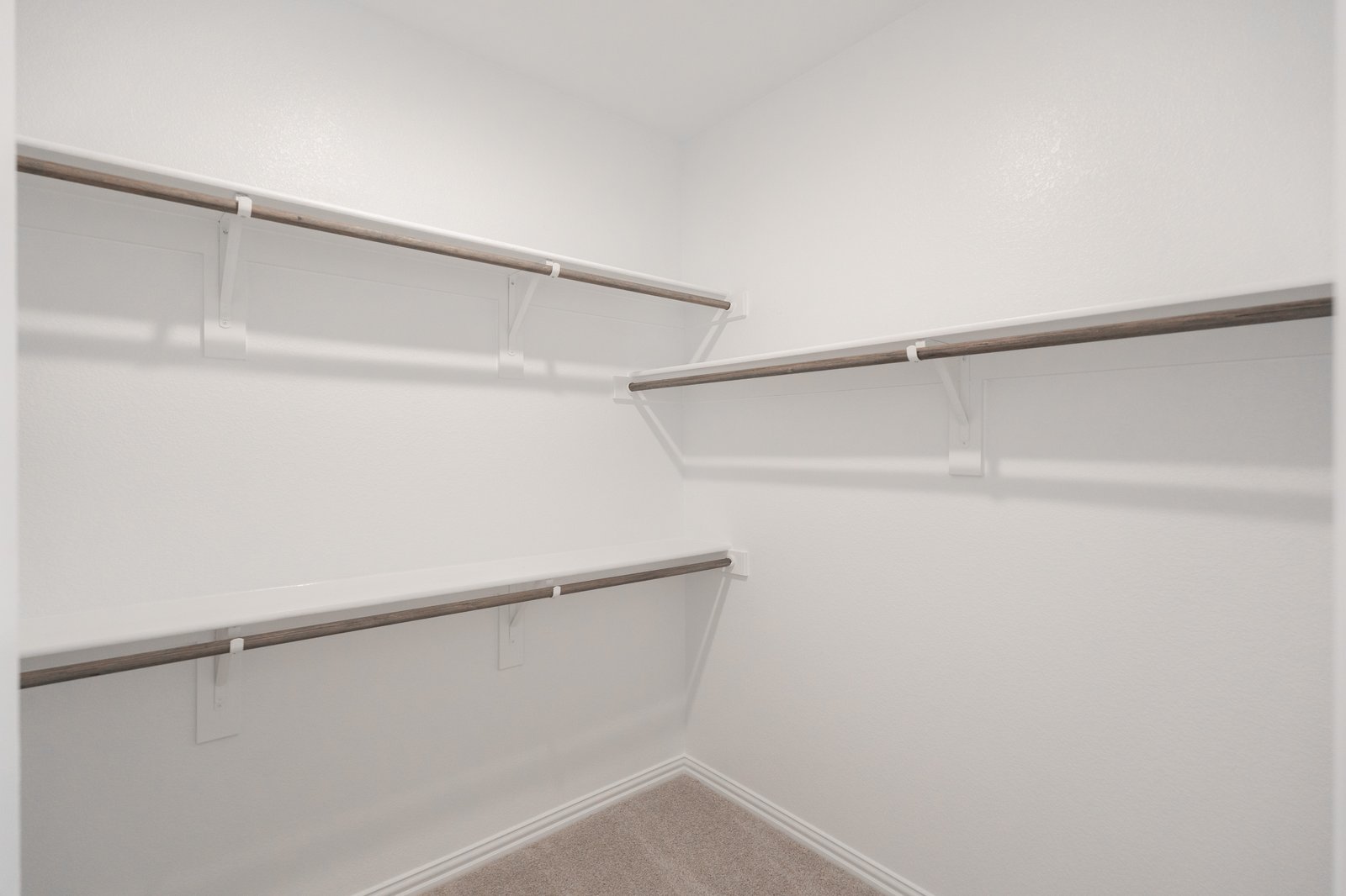closet with hanging racks and closet