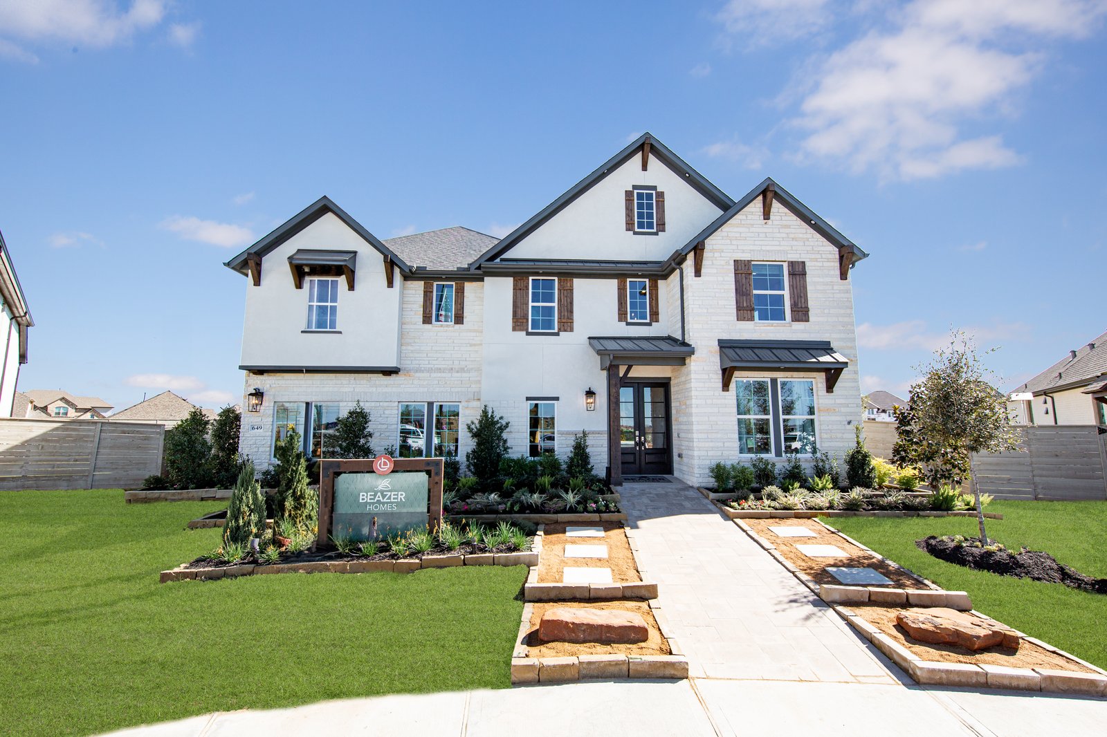 exterior of home with white brick