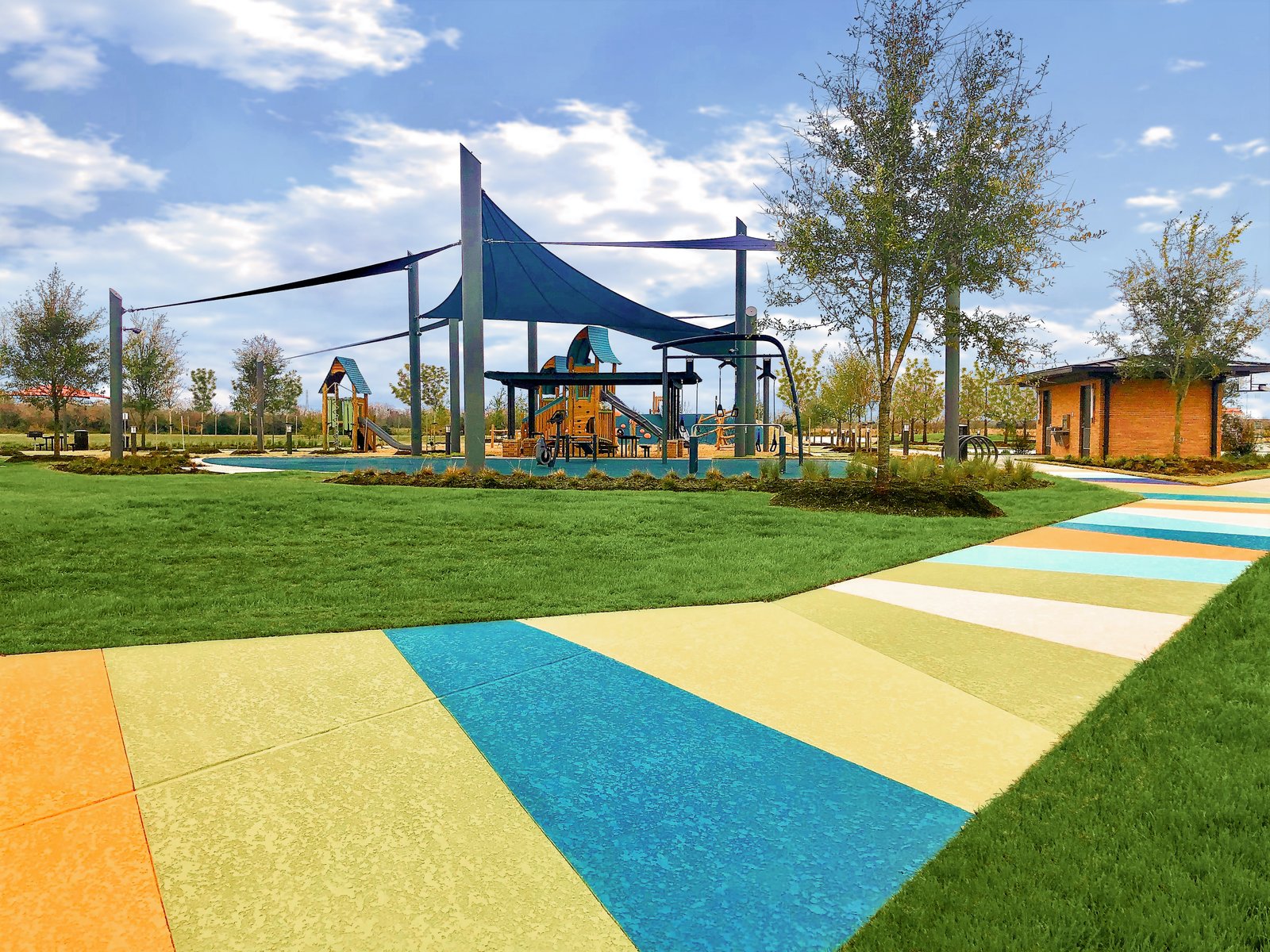photo of park with shade