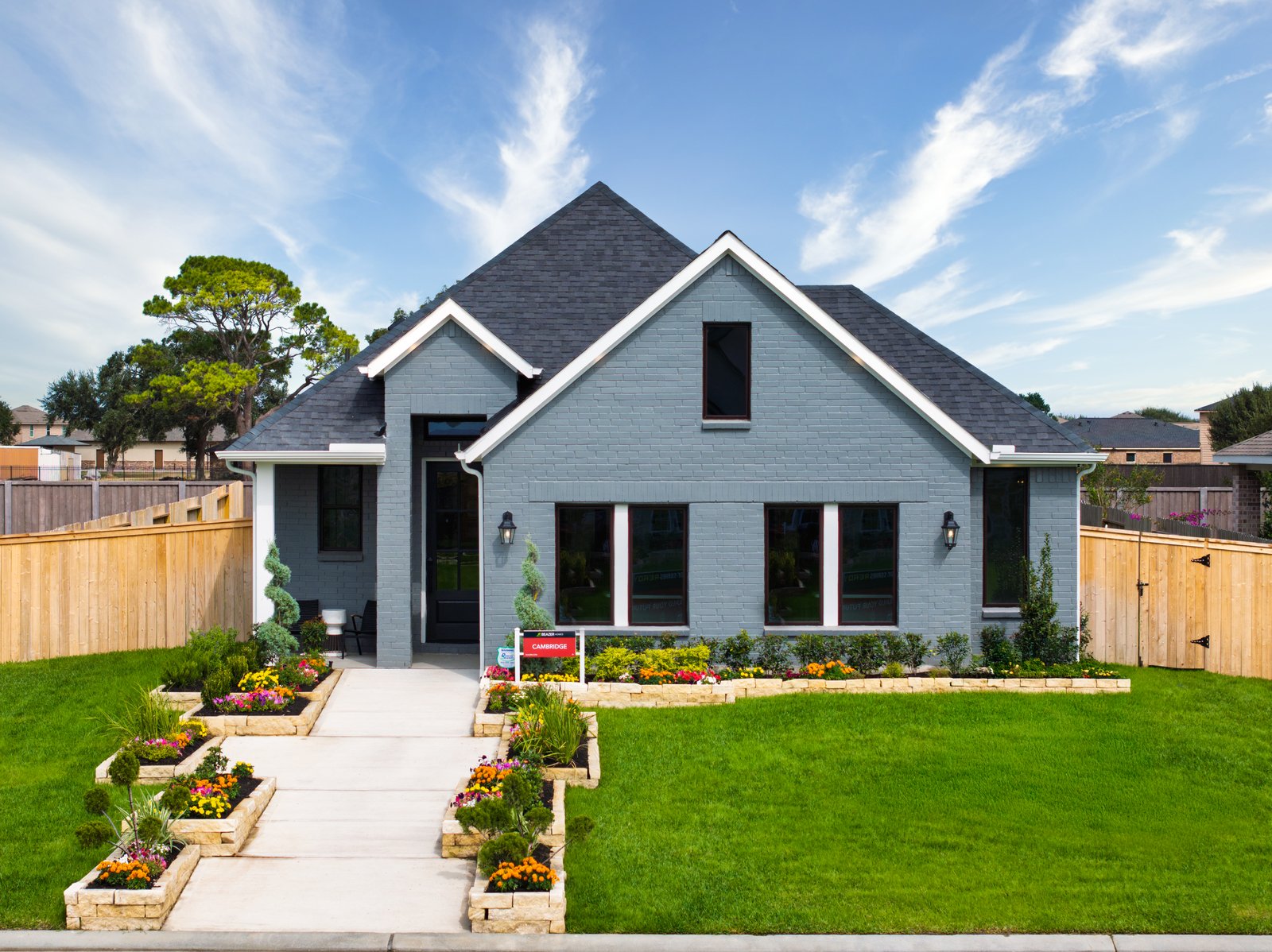 exterior of home with blue siding