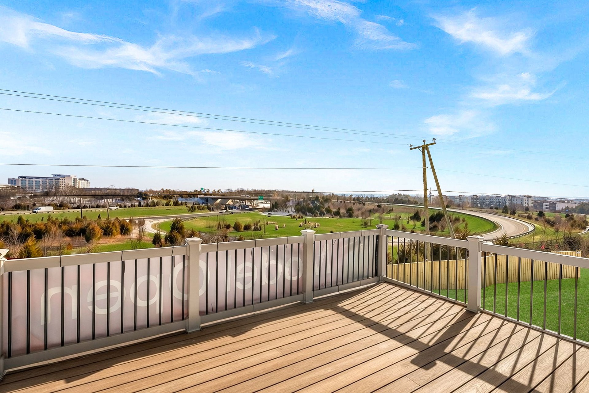 deck with a view of the community 