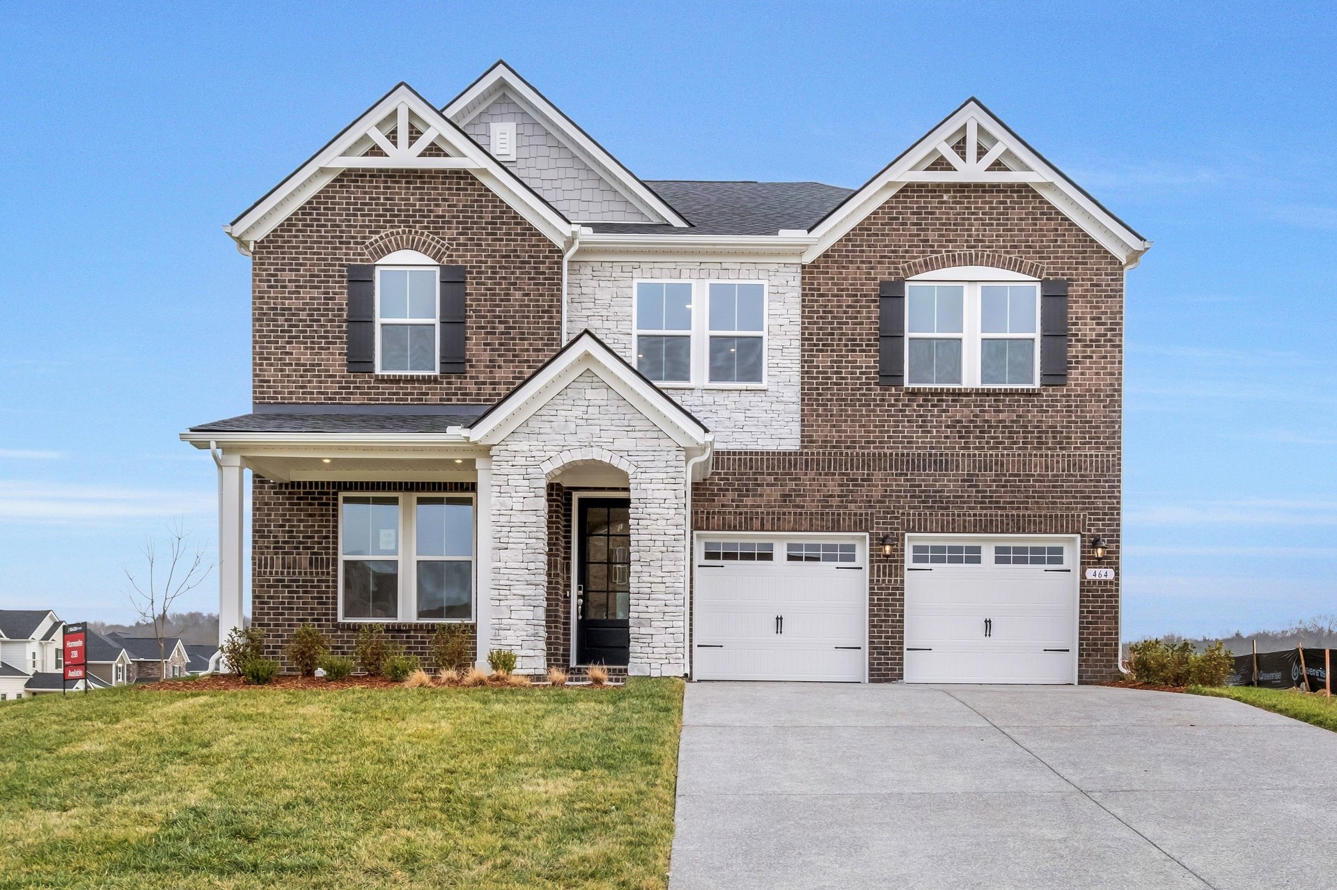 exterior with brick and stone