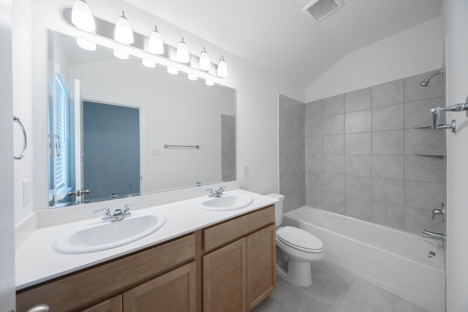 guest bathroom with soaking tub