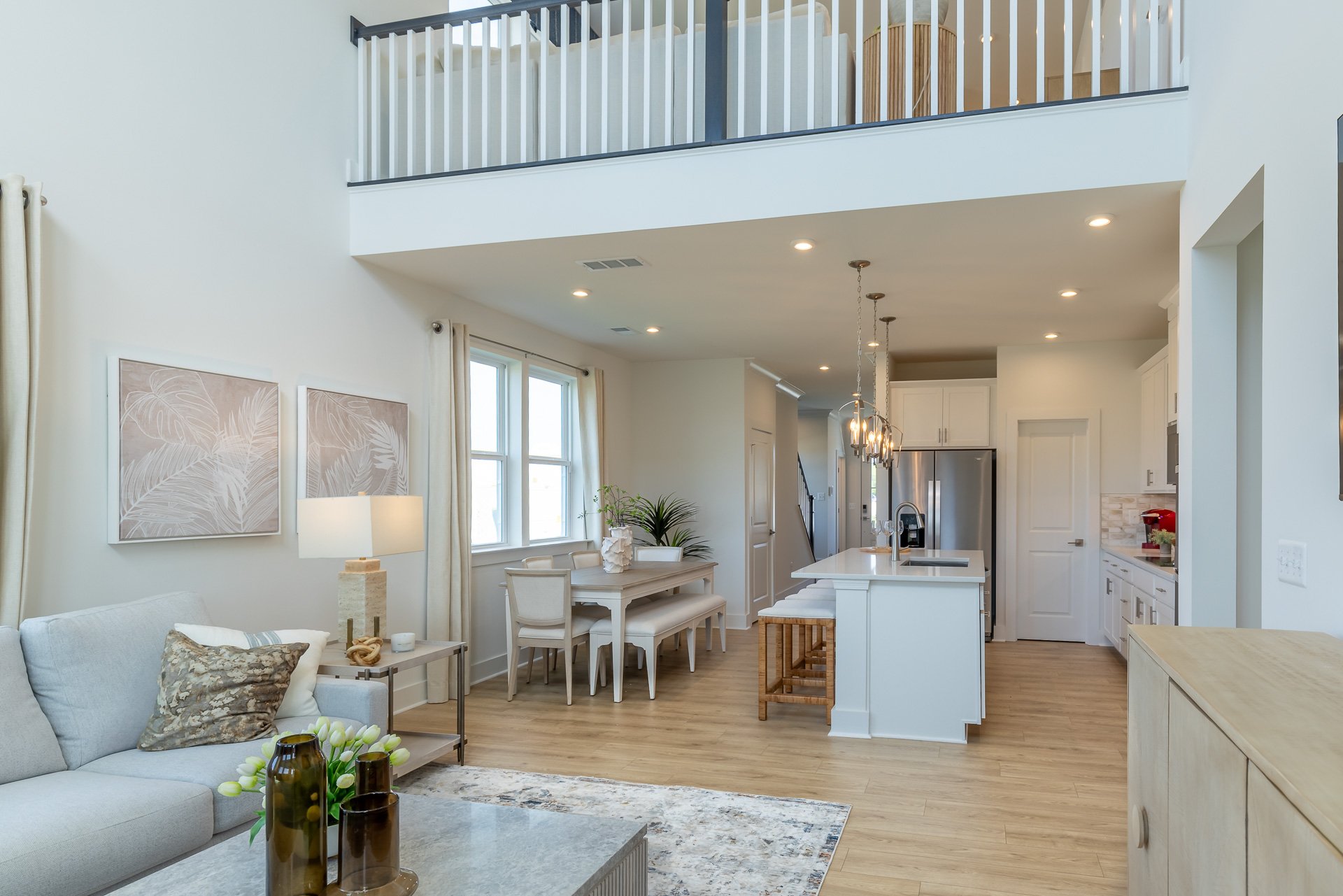 loft overlooking the open great room