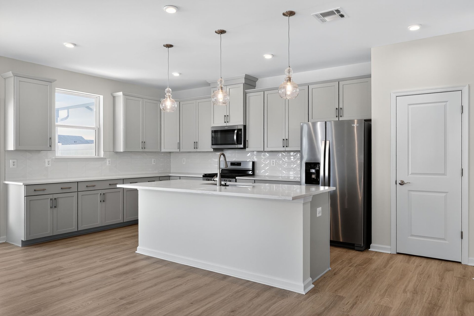 kitchen with a center island and stainless steel appliances