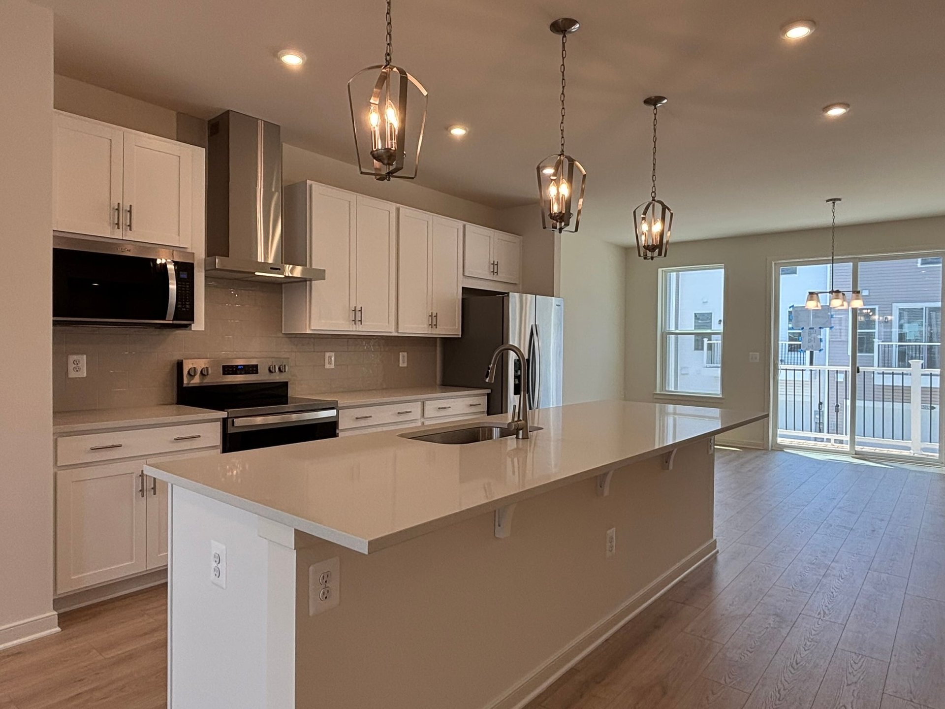 kitchen with pendant lighting