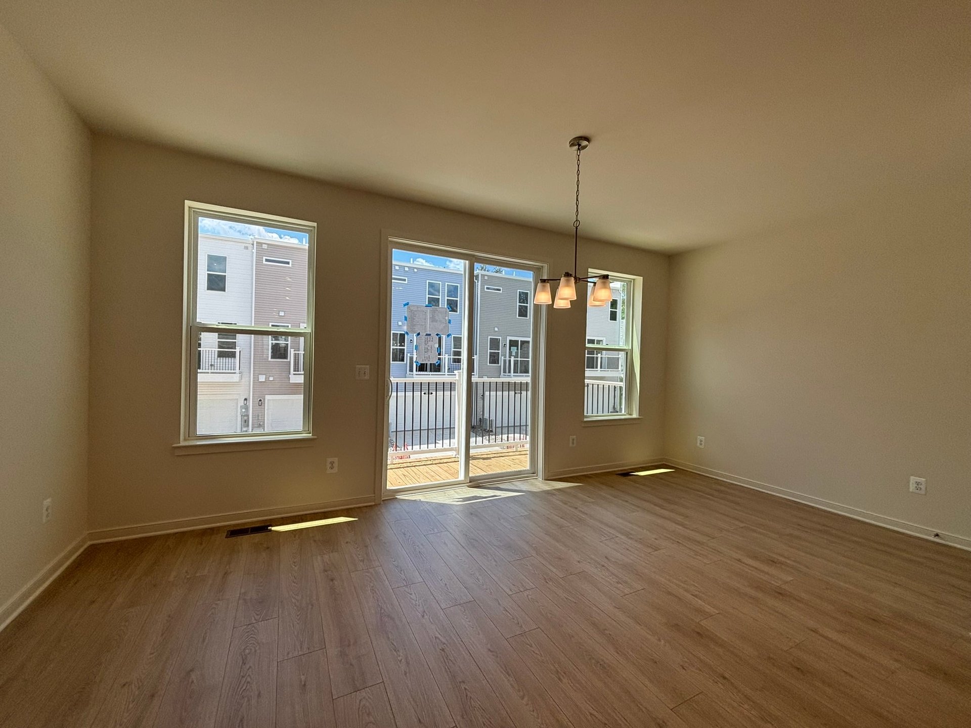 dining room with access to the deck