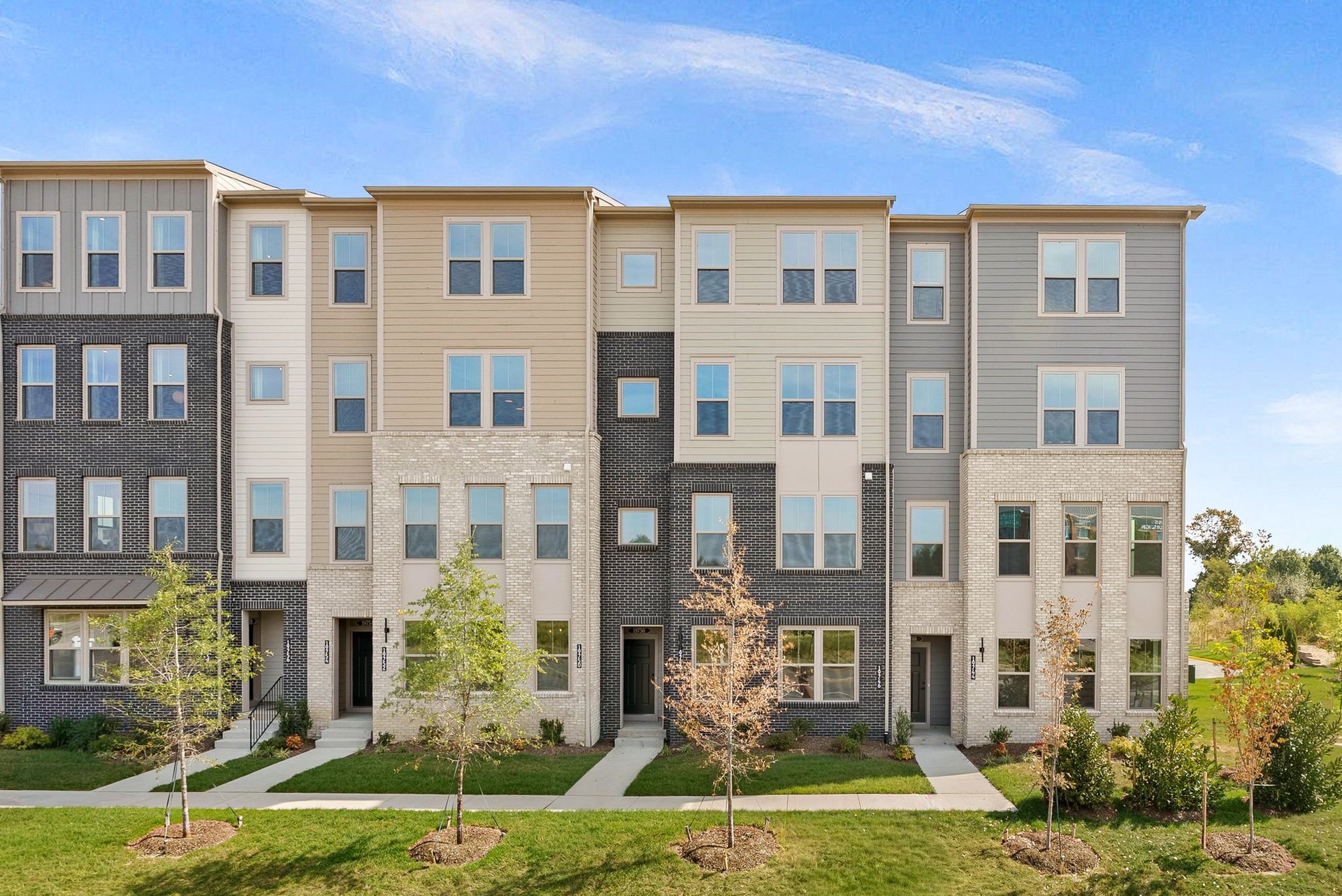2-story stacked townhome exterior