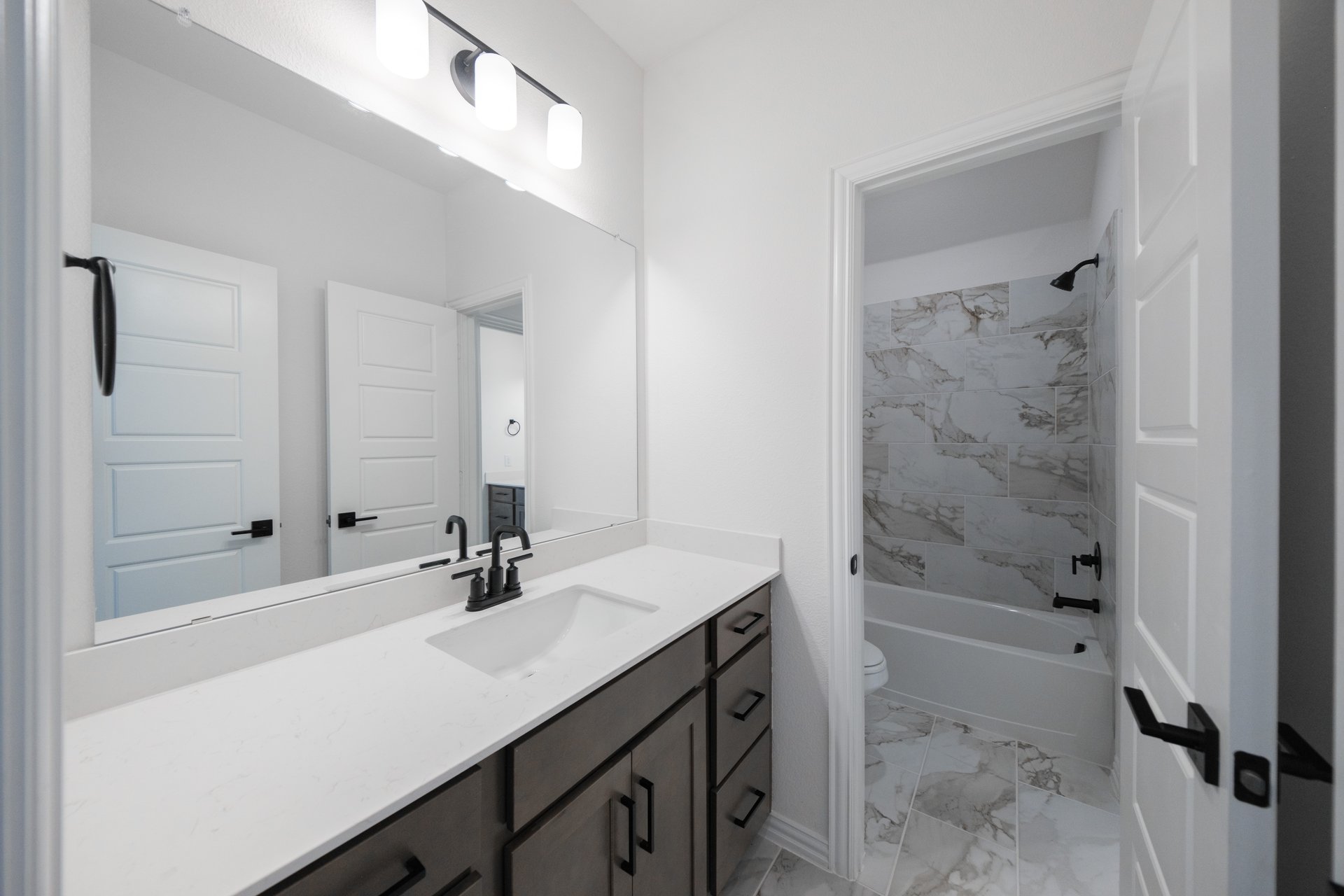 guest bathroom with soaking tub