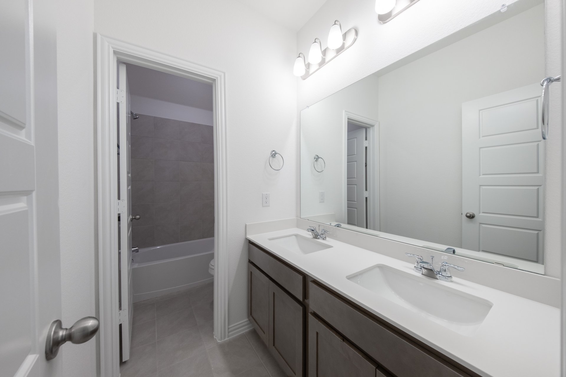 guest bathroom with soaking tub 