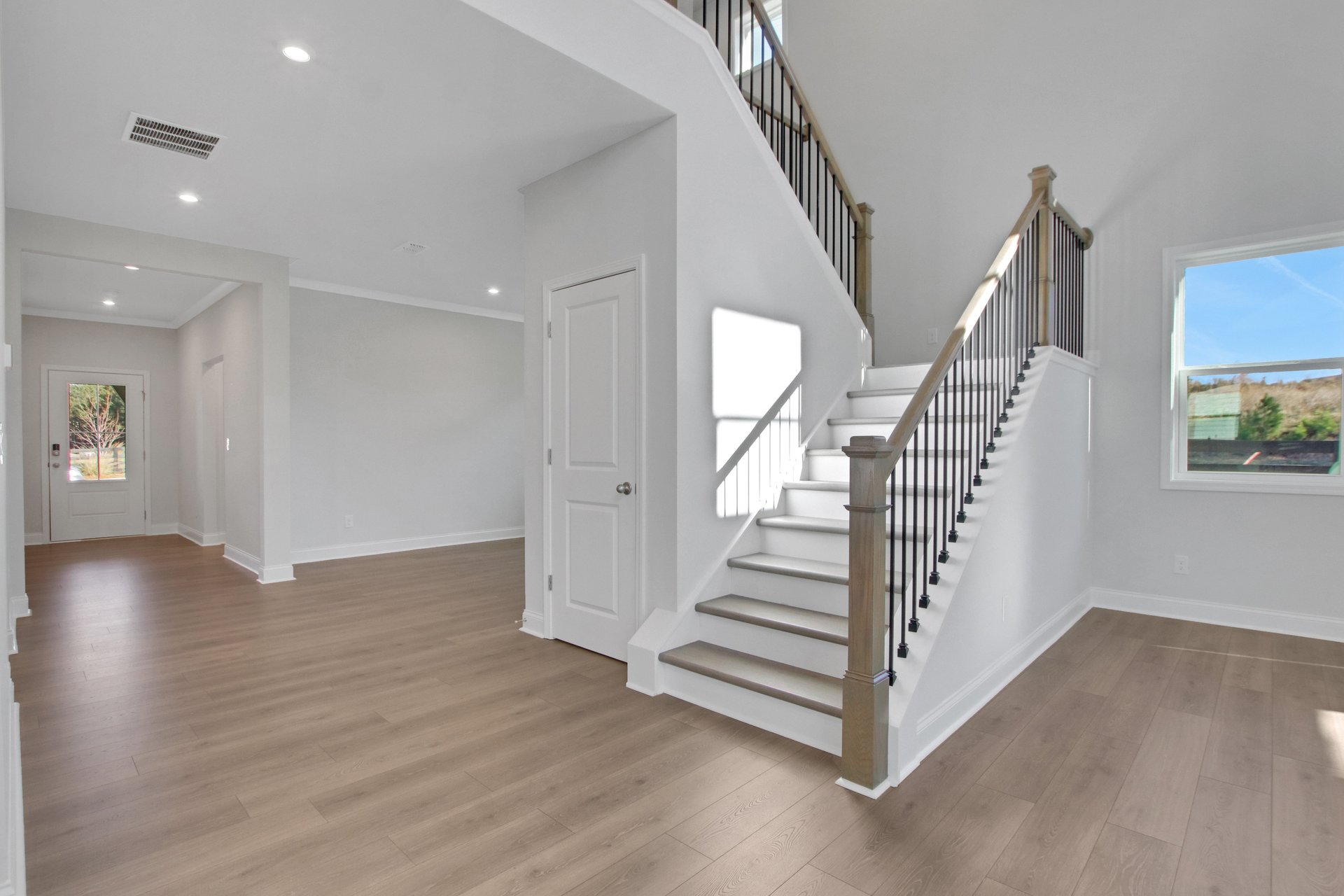 foyer with hard surface flooring