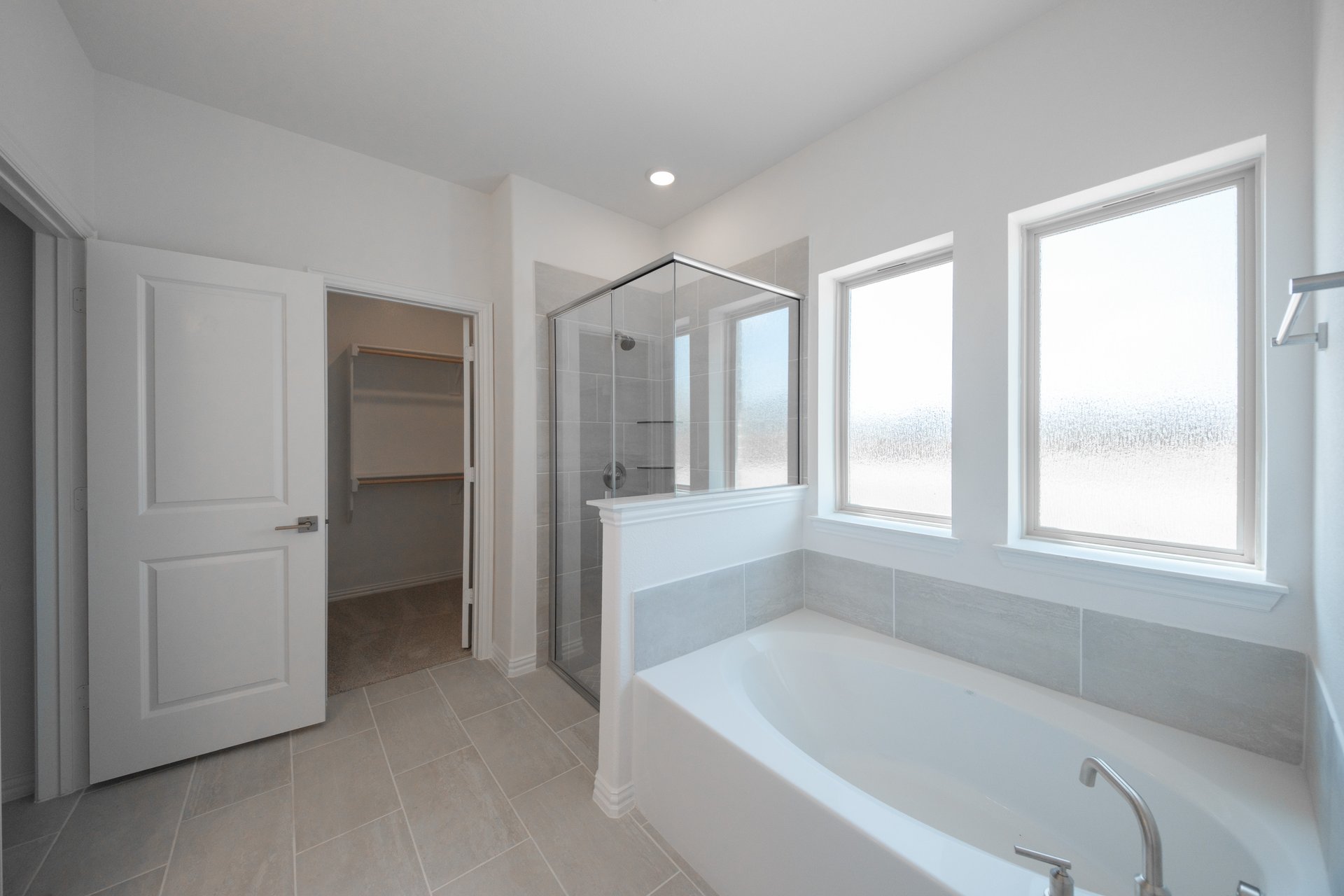 primary bathroom with double sinks