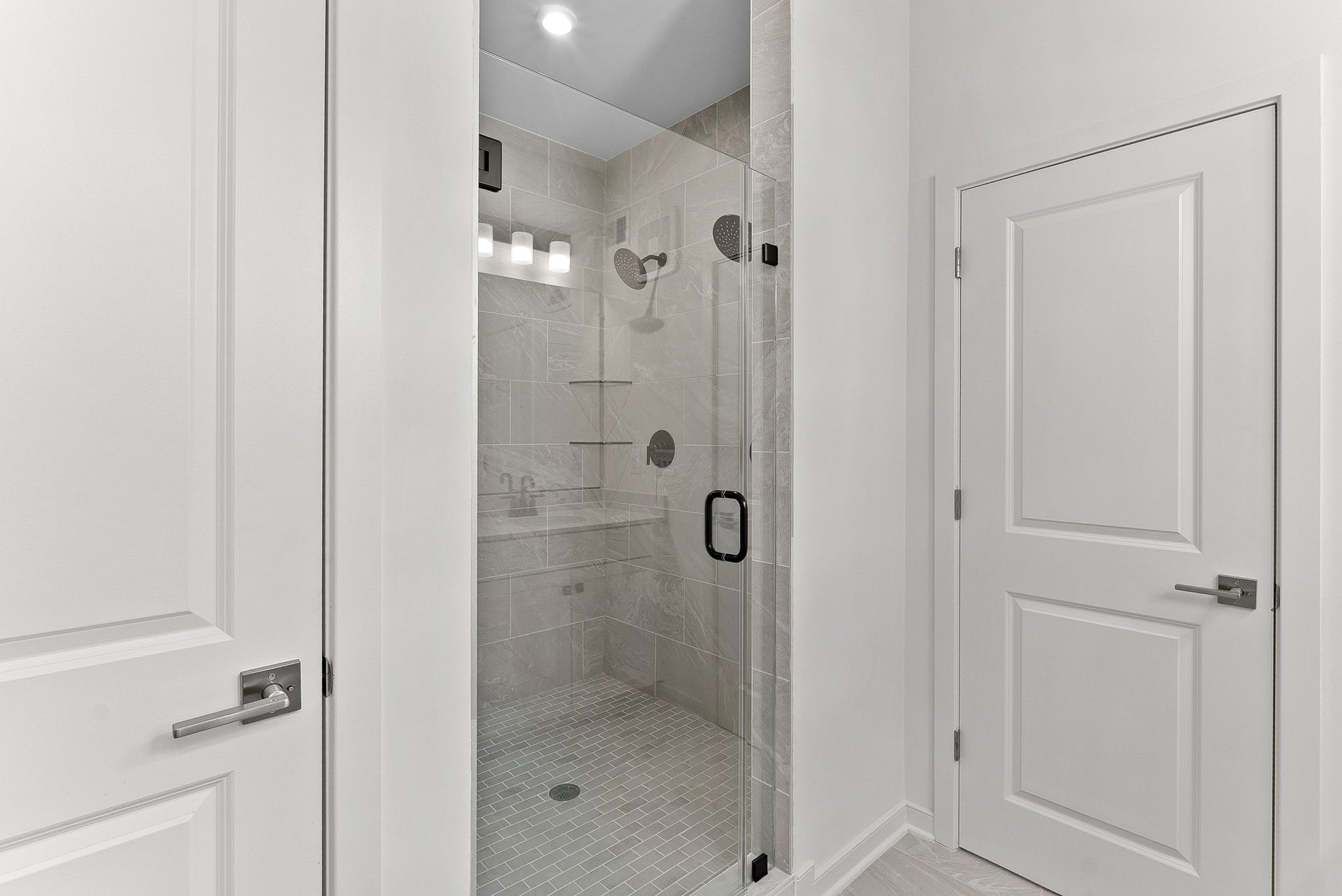 walk-in shower in the primary bath