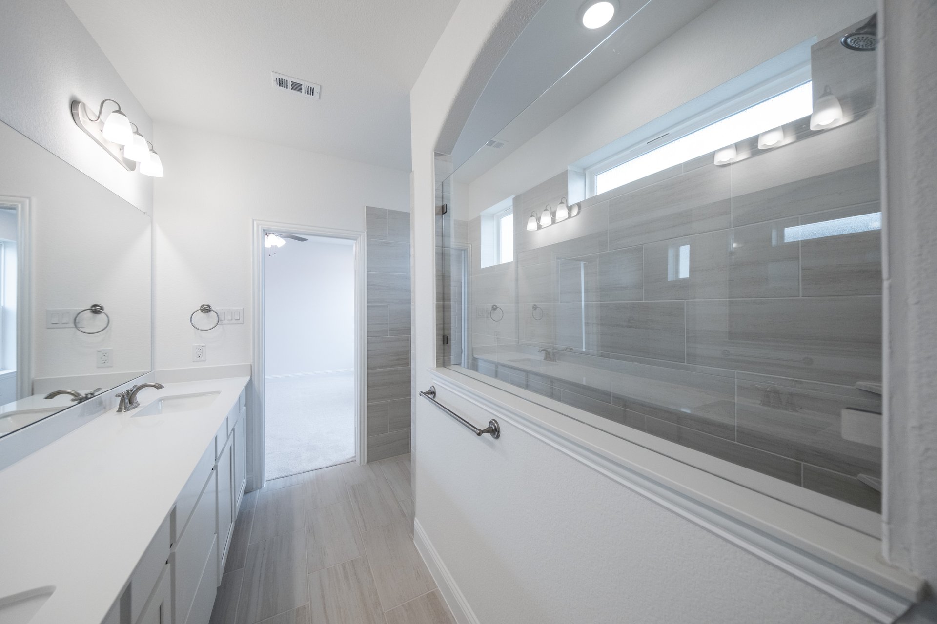 bathroom with extra large walk-in shower