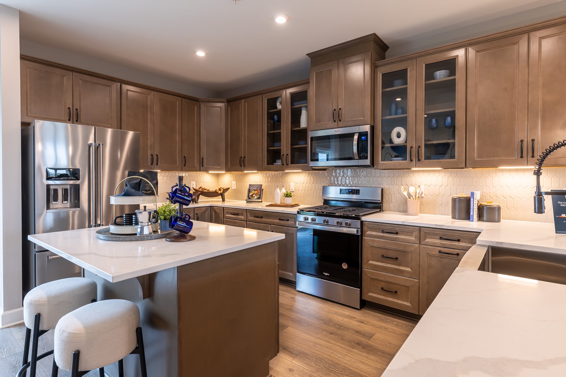 kitchen with a breakfast bar