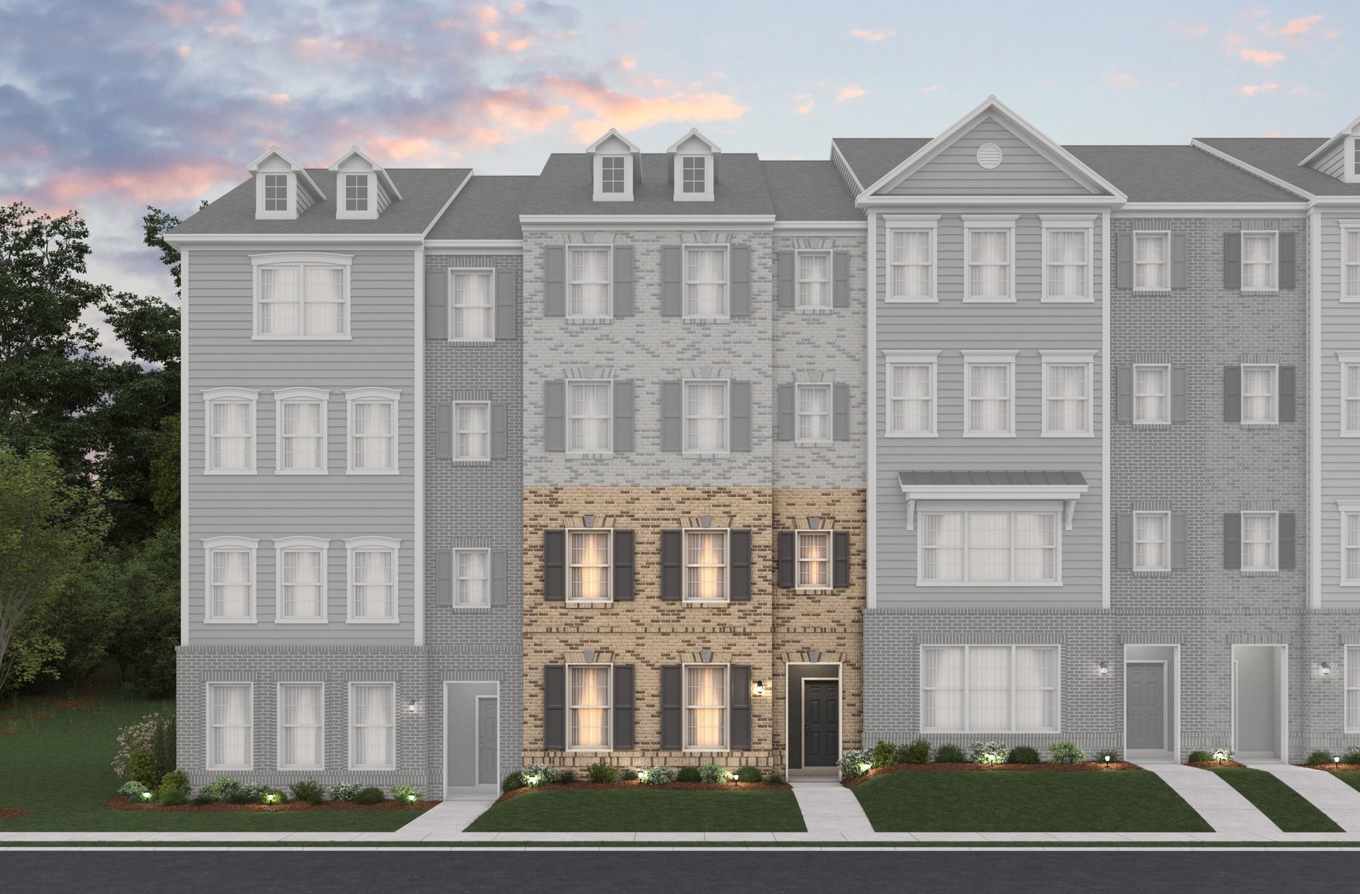 lower-level 2-story condo exterior