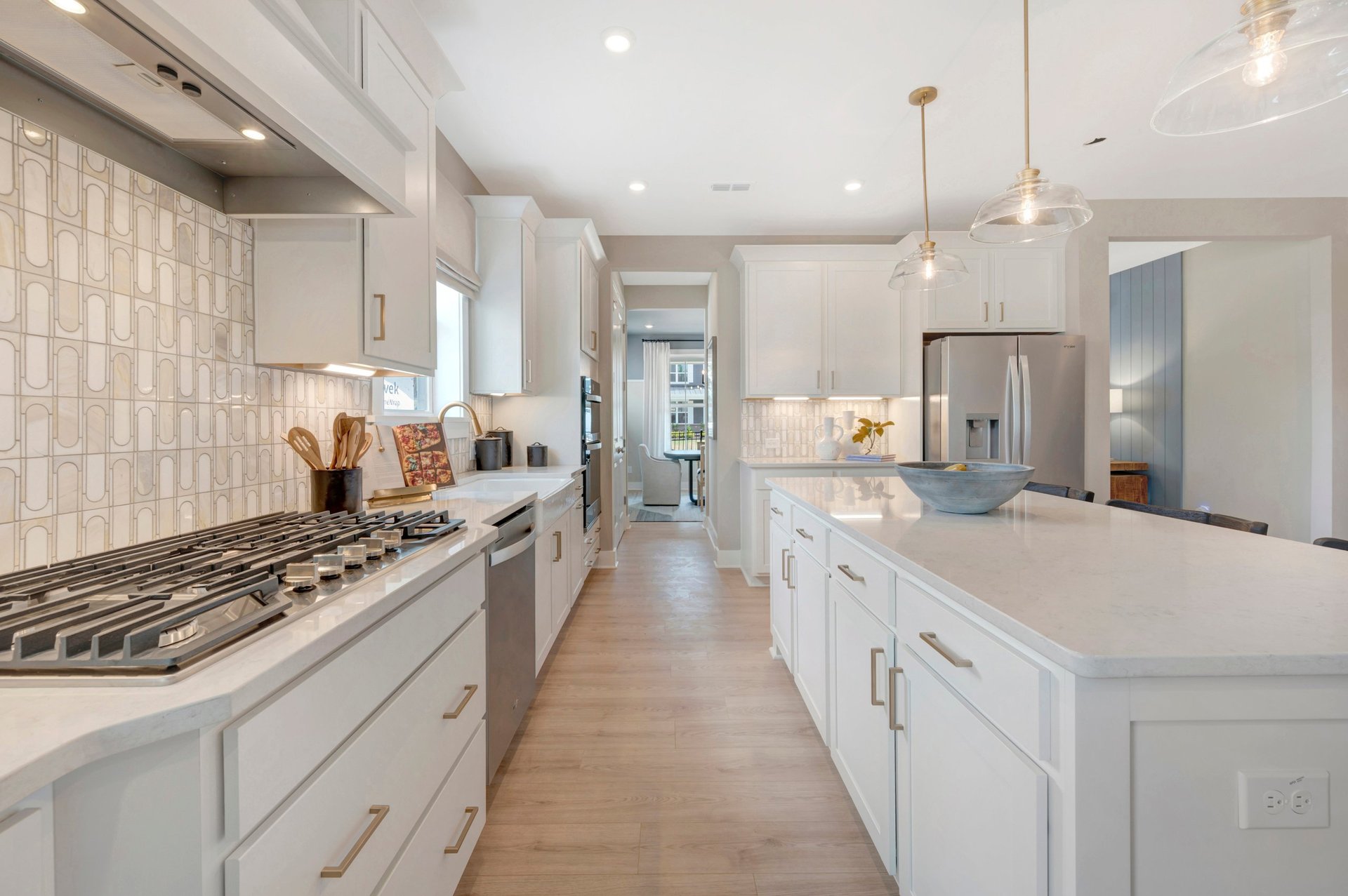 kitchen with access to the dining room
