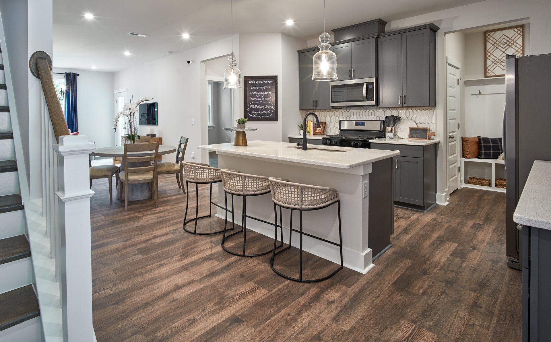 kitchen with an island