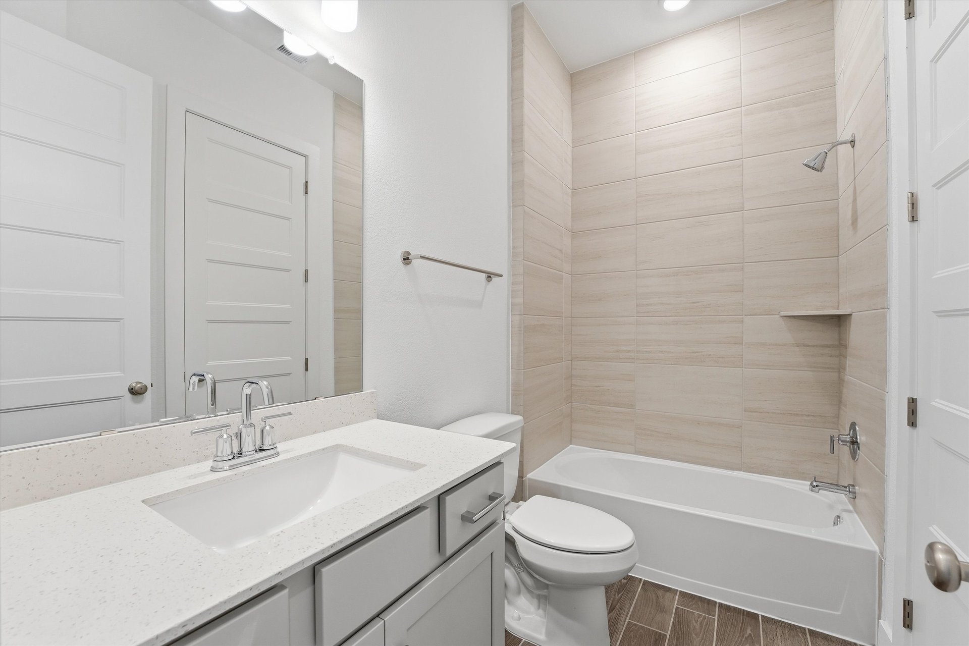 guest bathroom with soaking tub