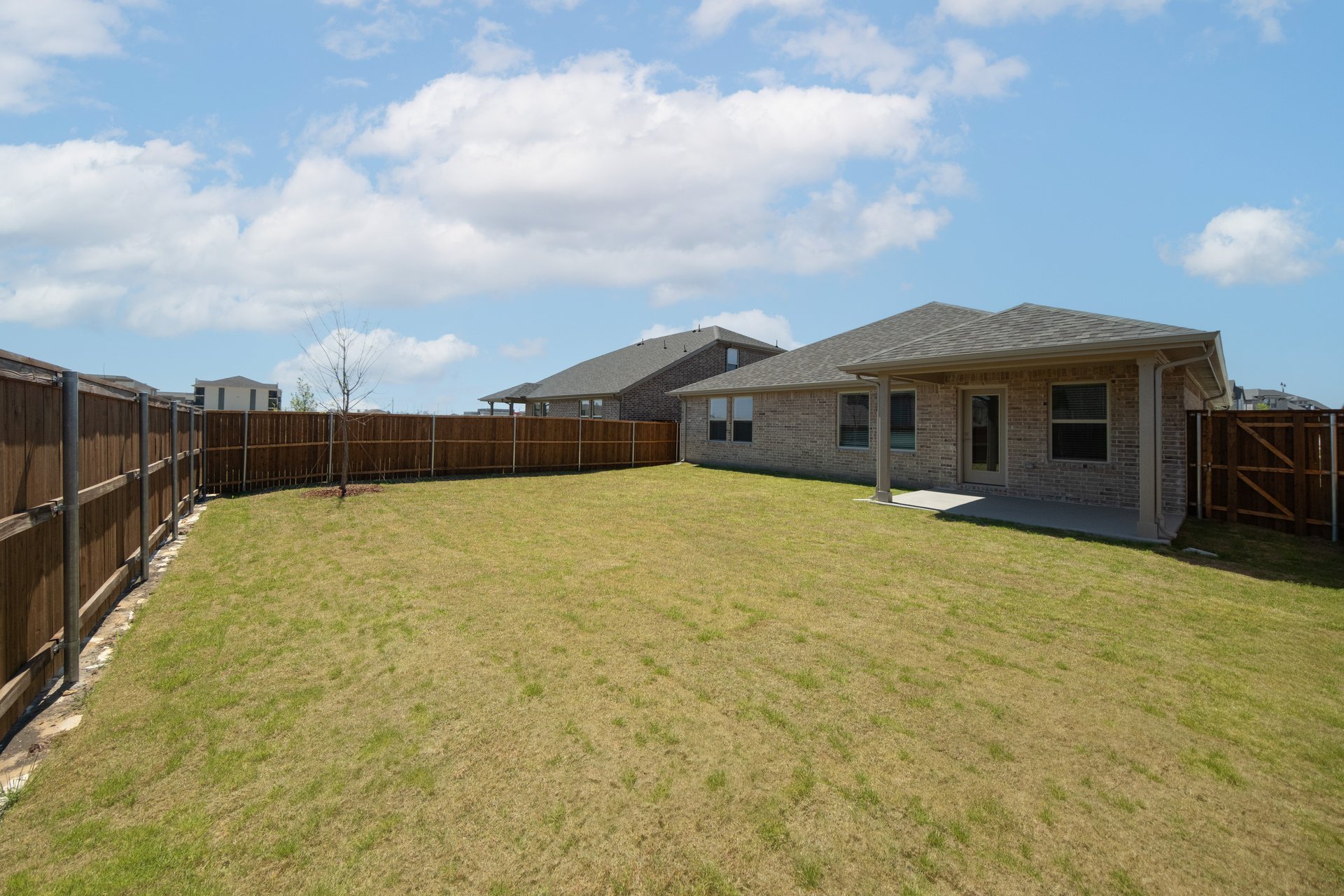 backyard with covered patio