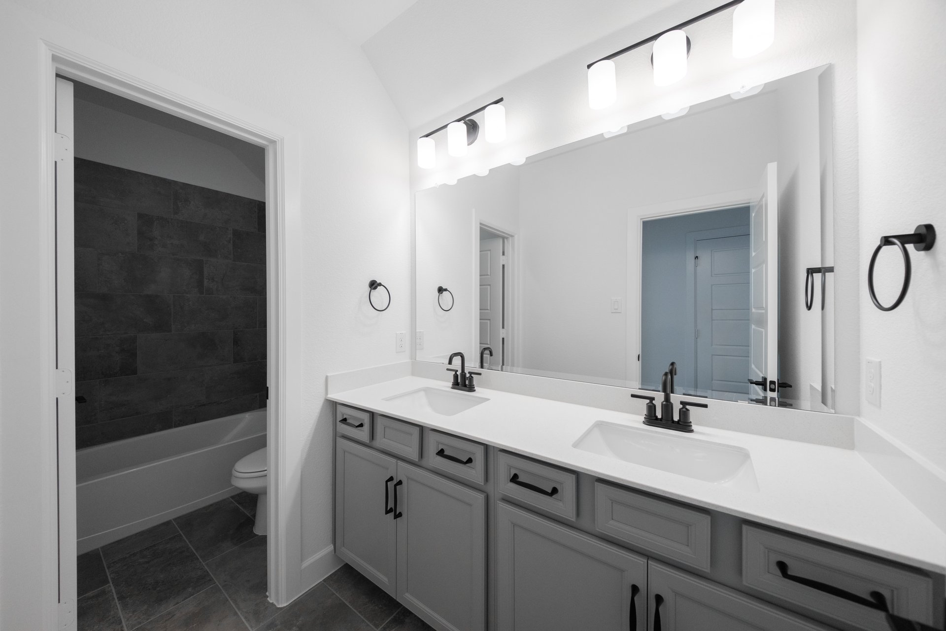 guest bathroom with soaking tub