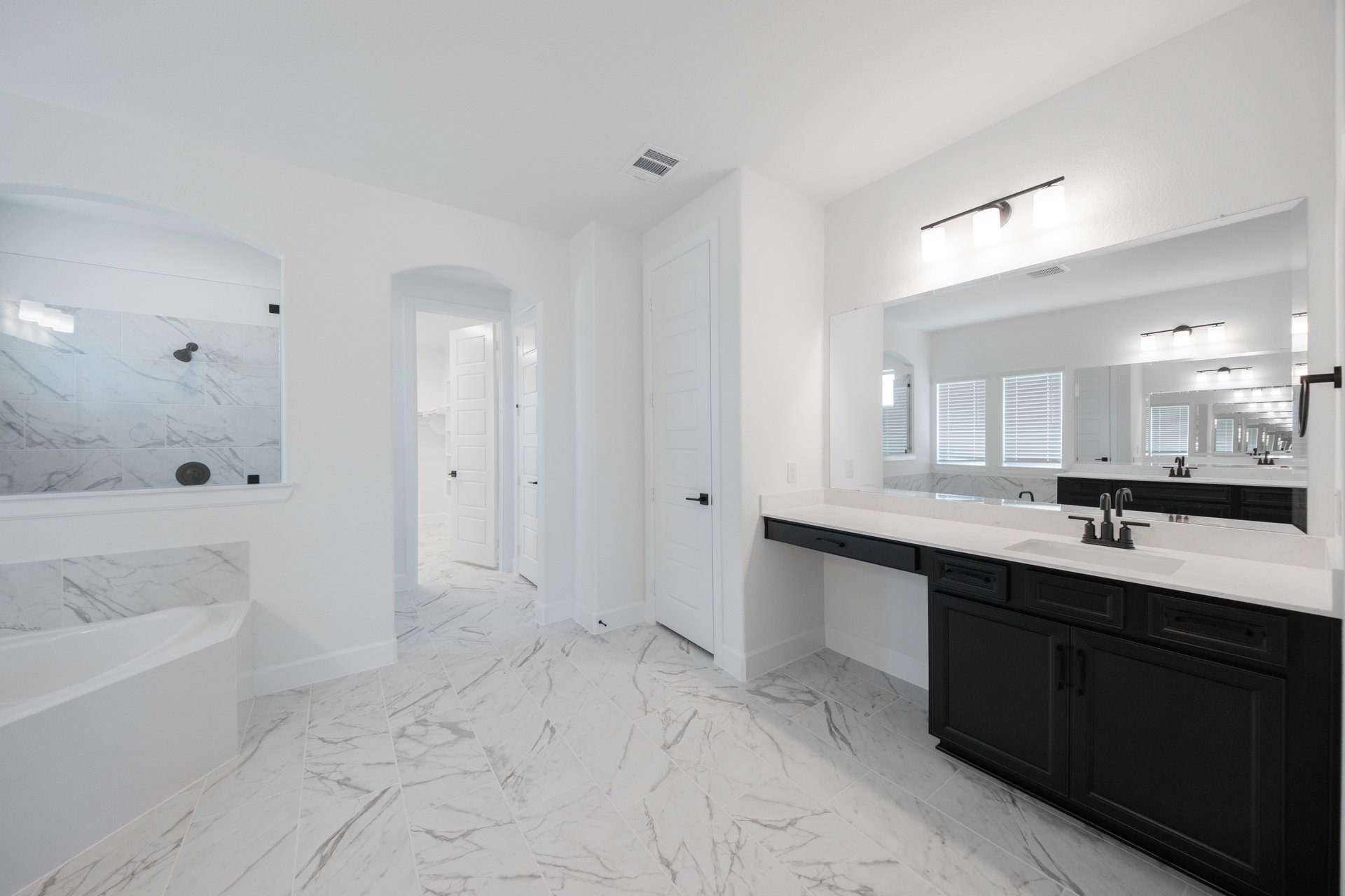 primary bathroom with soaking tub