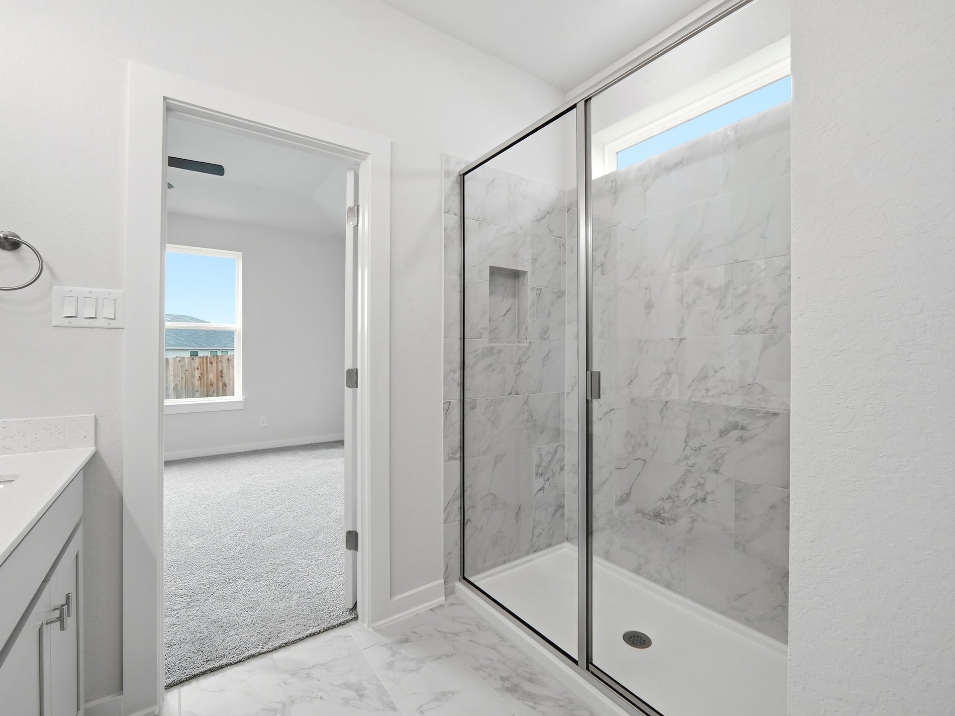 primary bath with shower