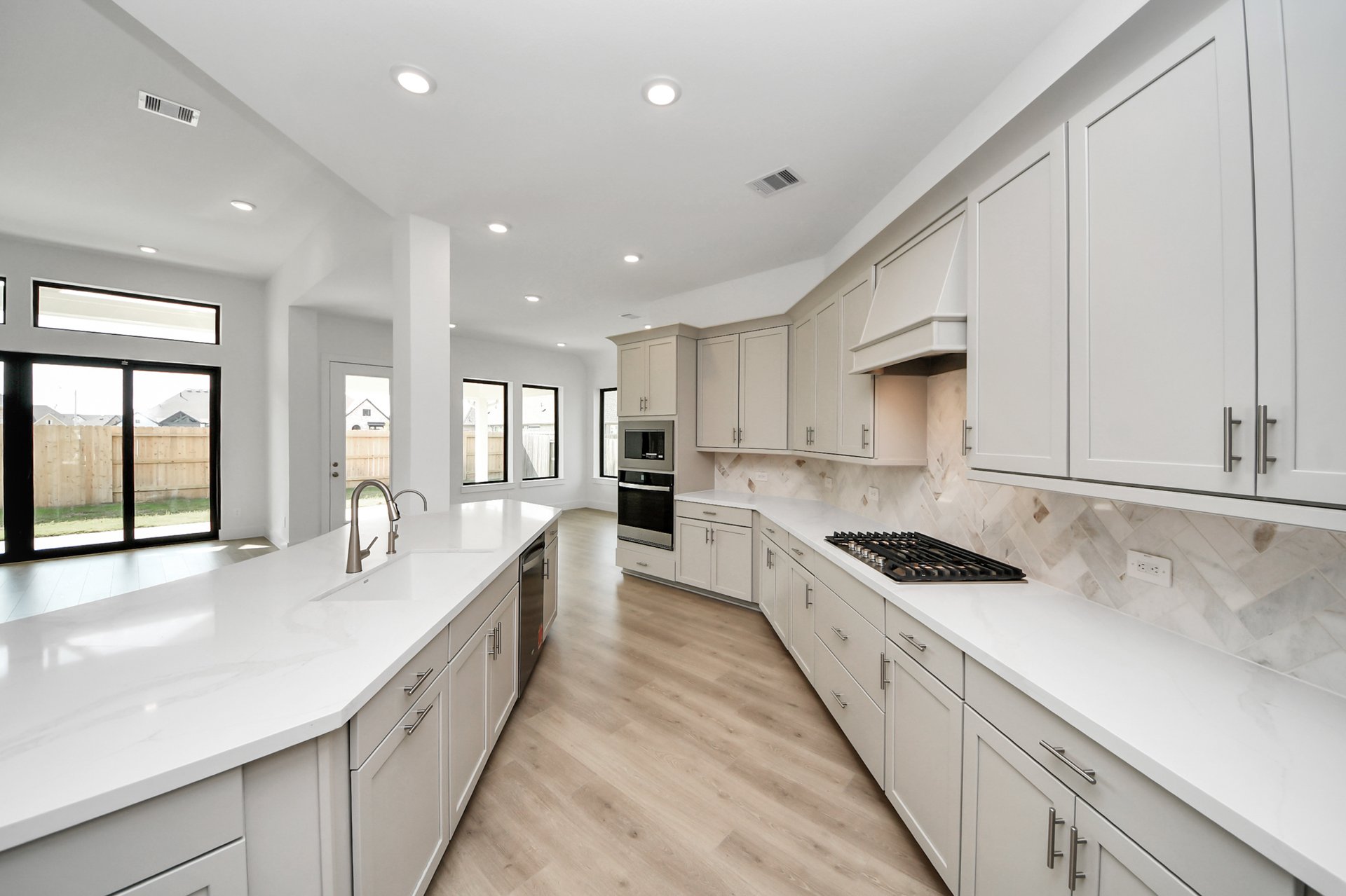 large kitchen island with sink 