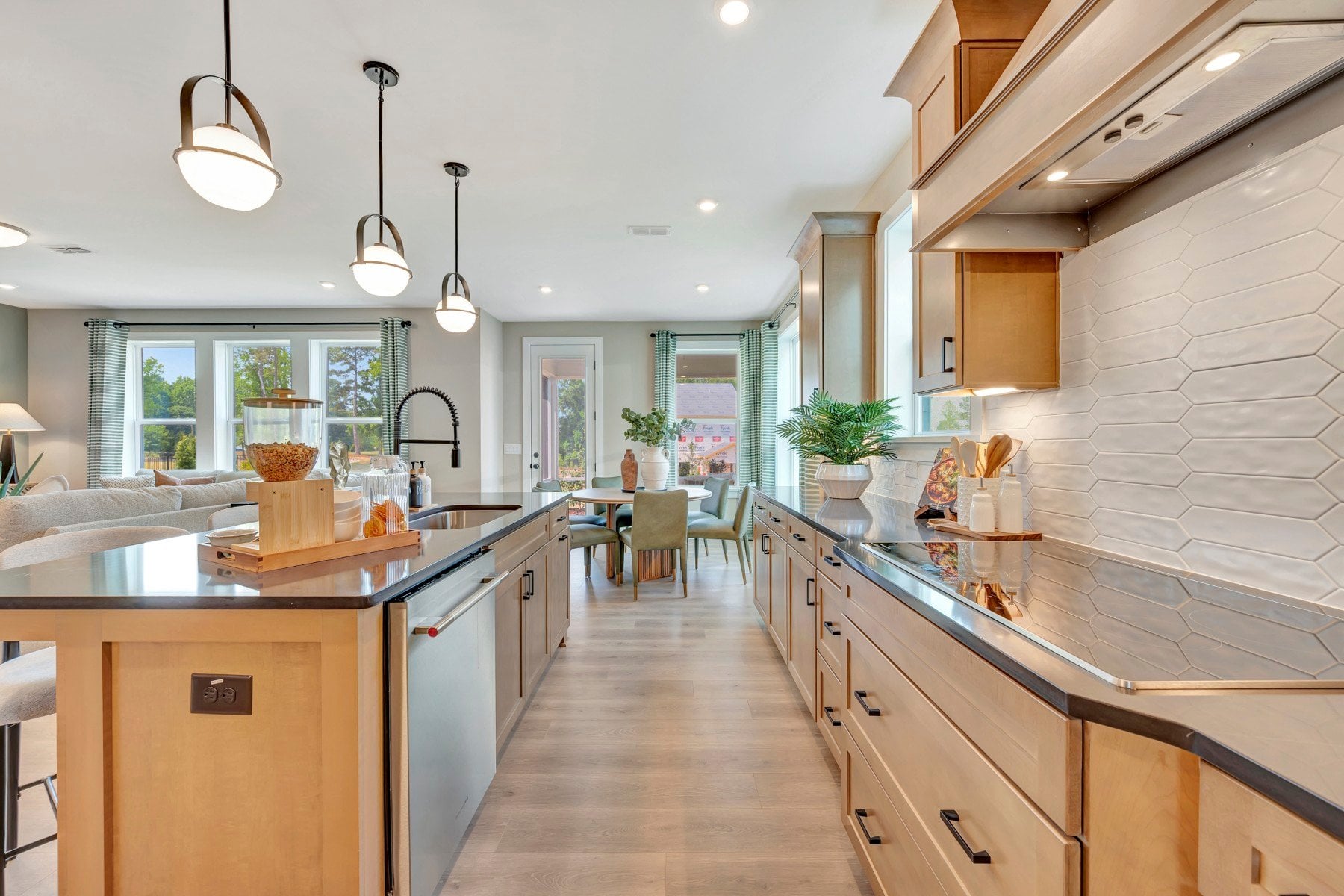 kitchen with access to the breakfast area
