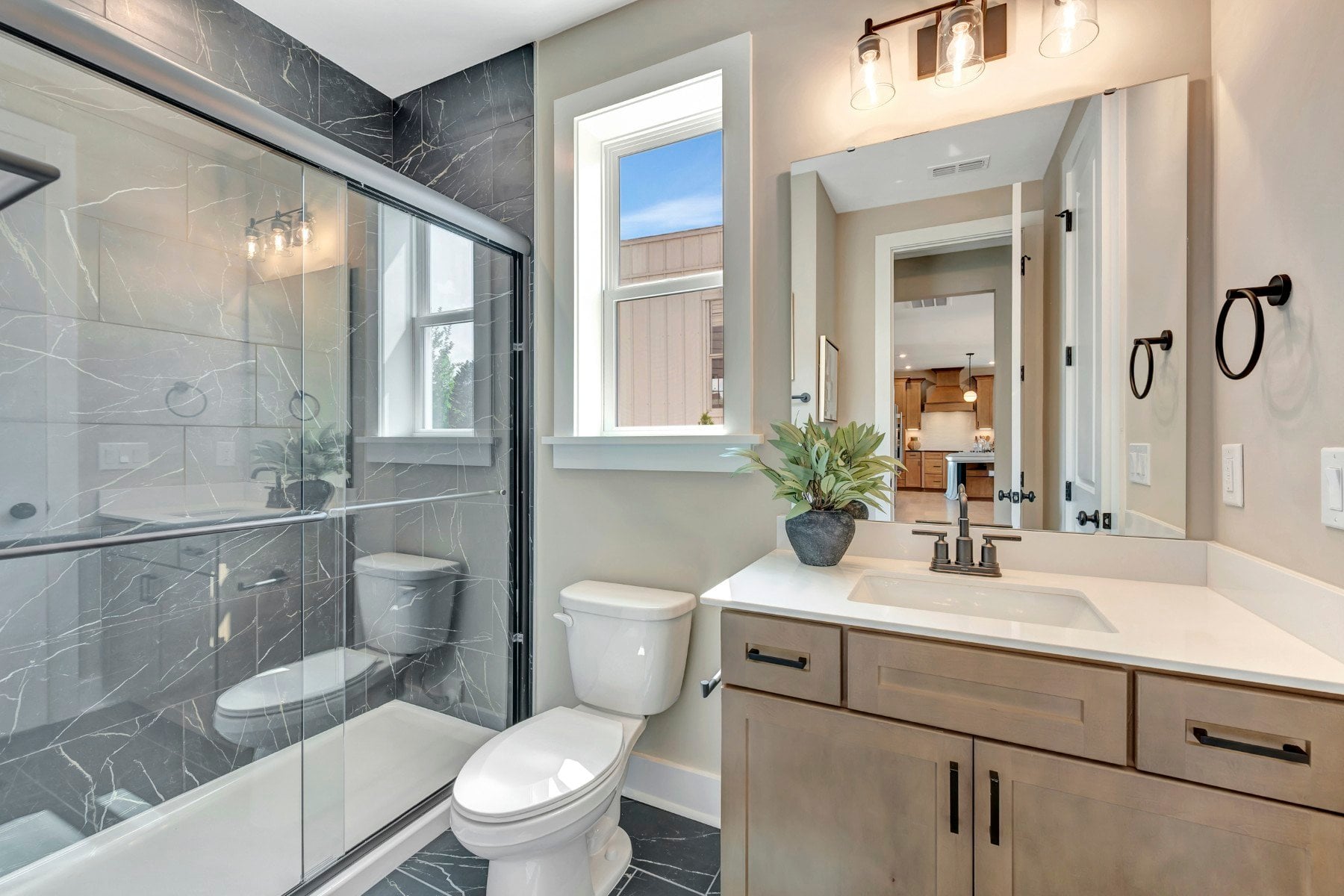 first floor bathroom with a walk-in shower