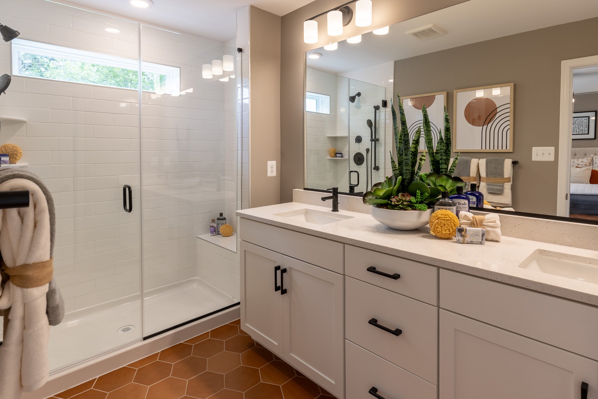 model home primary bath