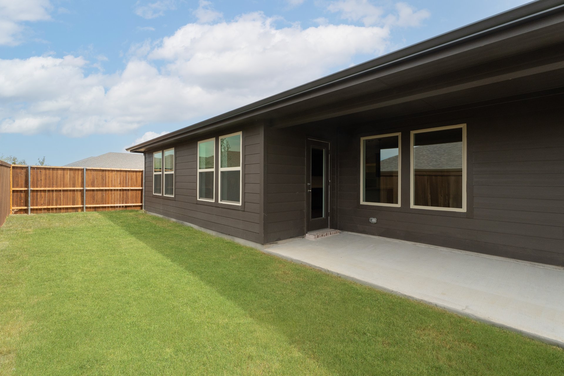 backyard of home with covered patio