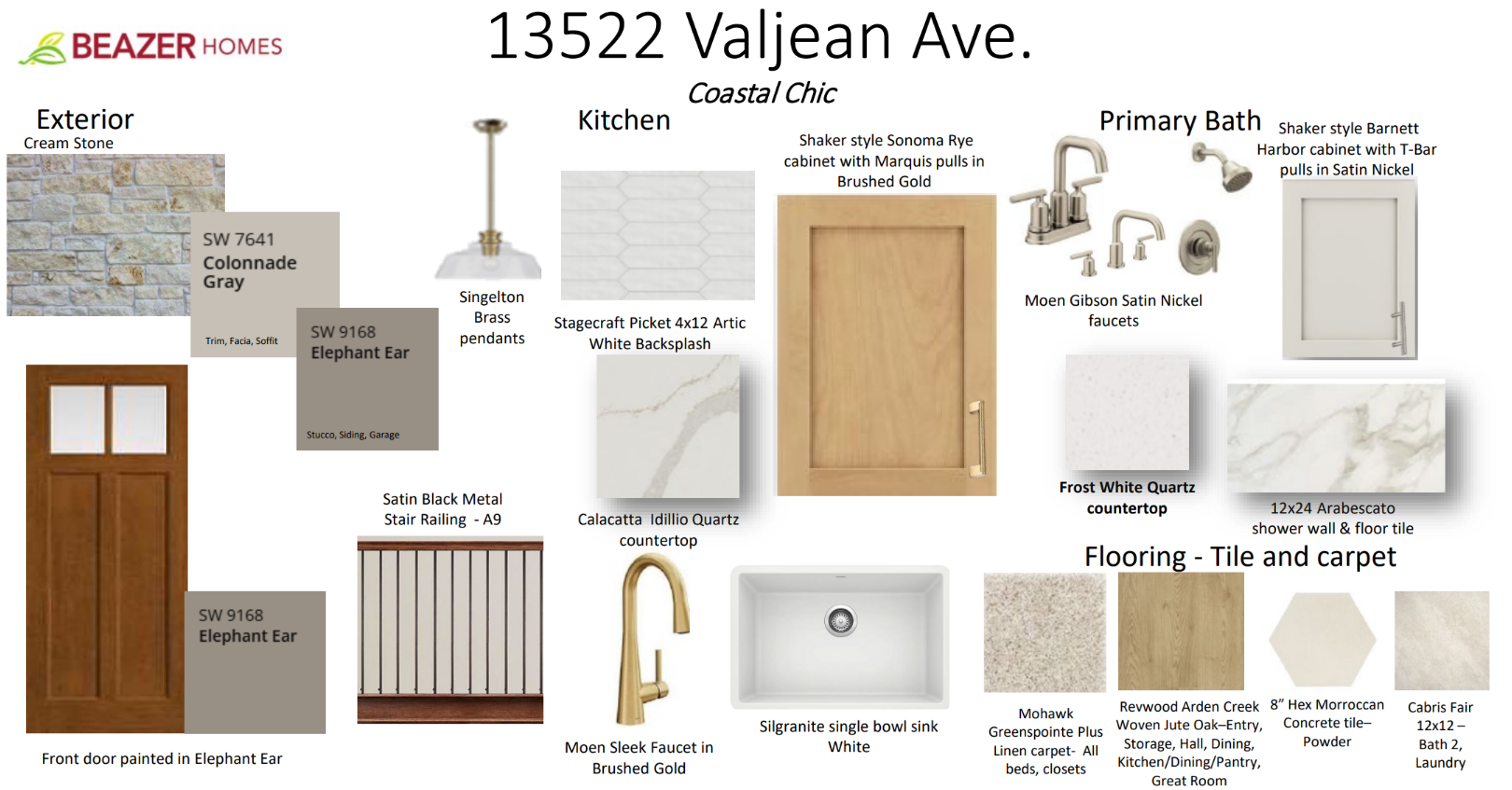 interior selections including quartz countertops & pendant lighting